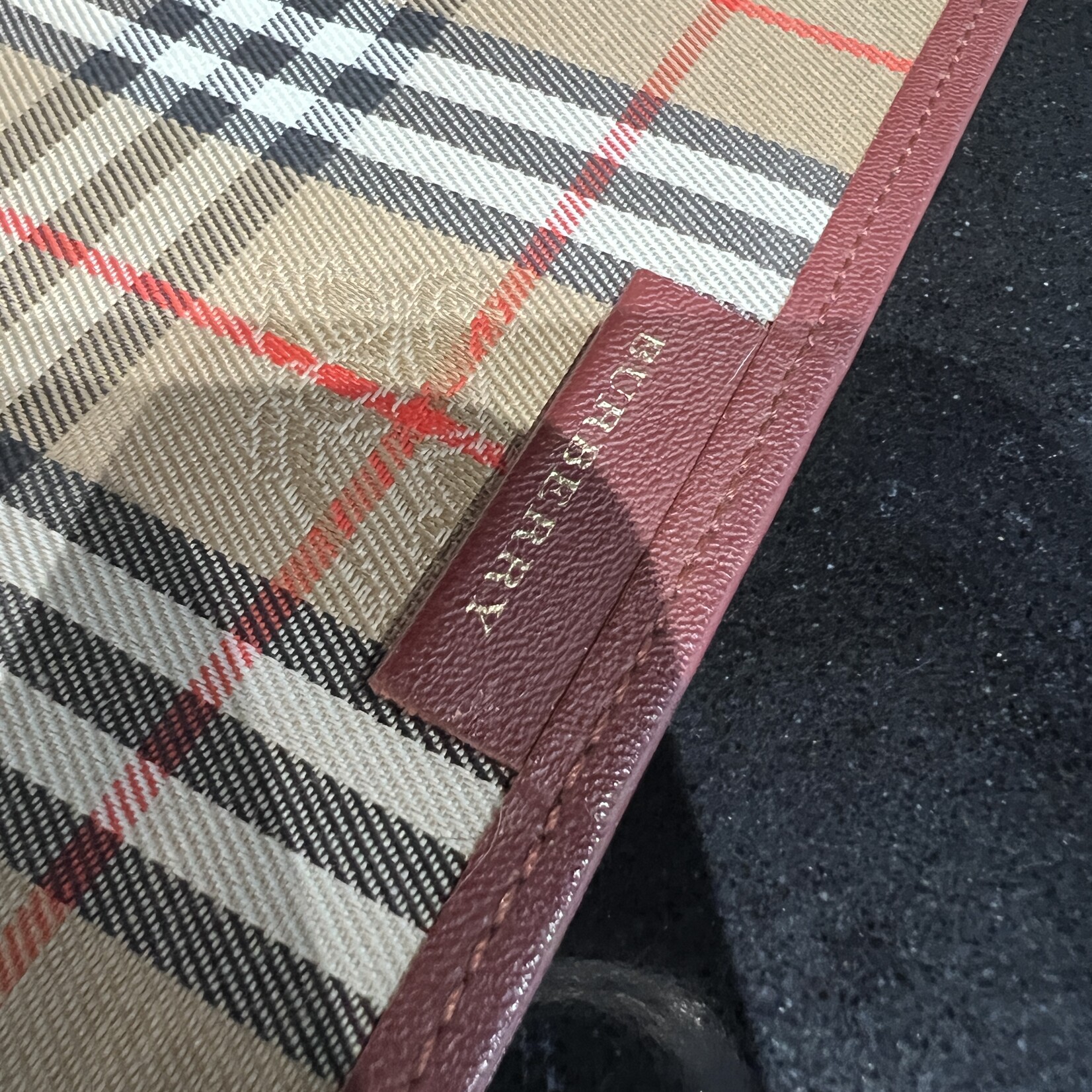 Burberry SOLD - Burberry Haymarket Passport Holder