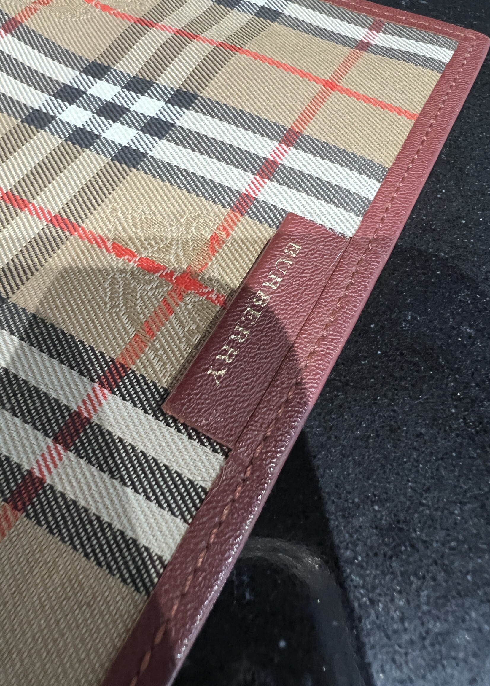 Burberry SOLD - Burberry Haymarket Passport Holder