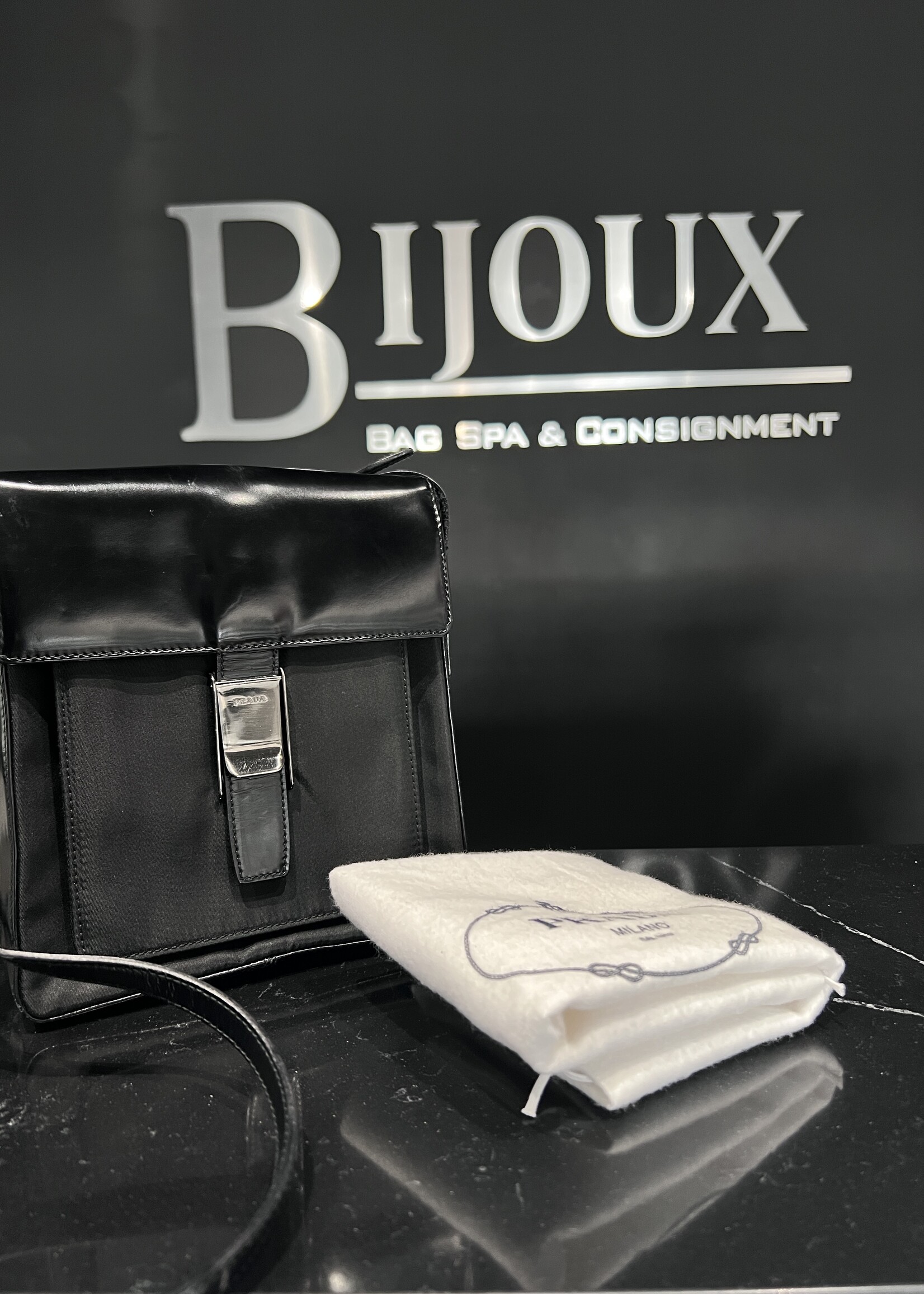 Prada SOLD - Prada Nylon Black Shoulder Bag