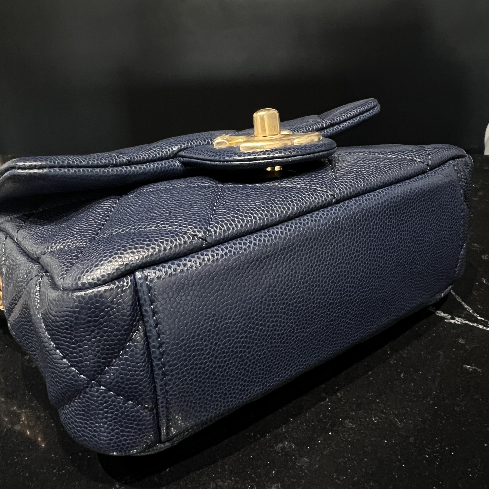 Chanel Chanel Mini Flap Navy GHW