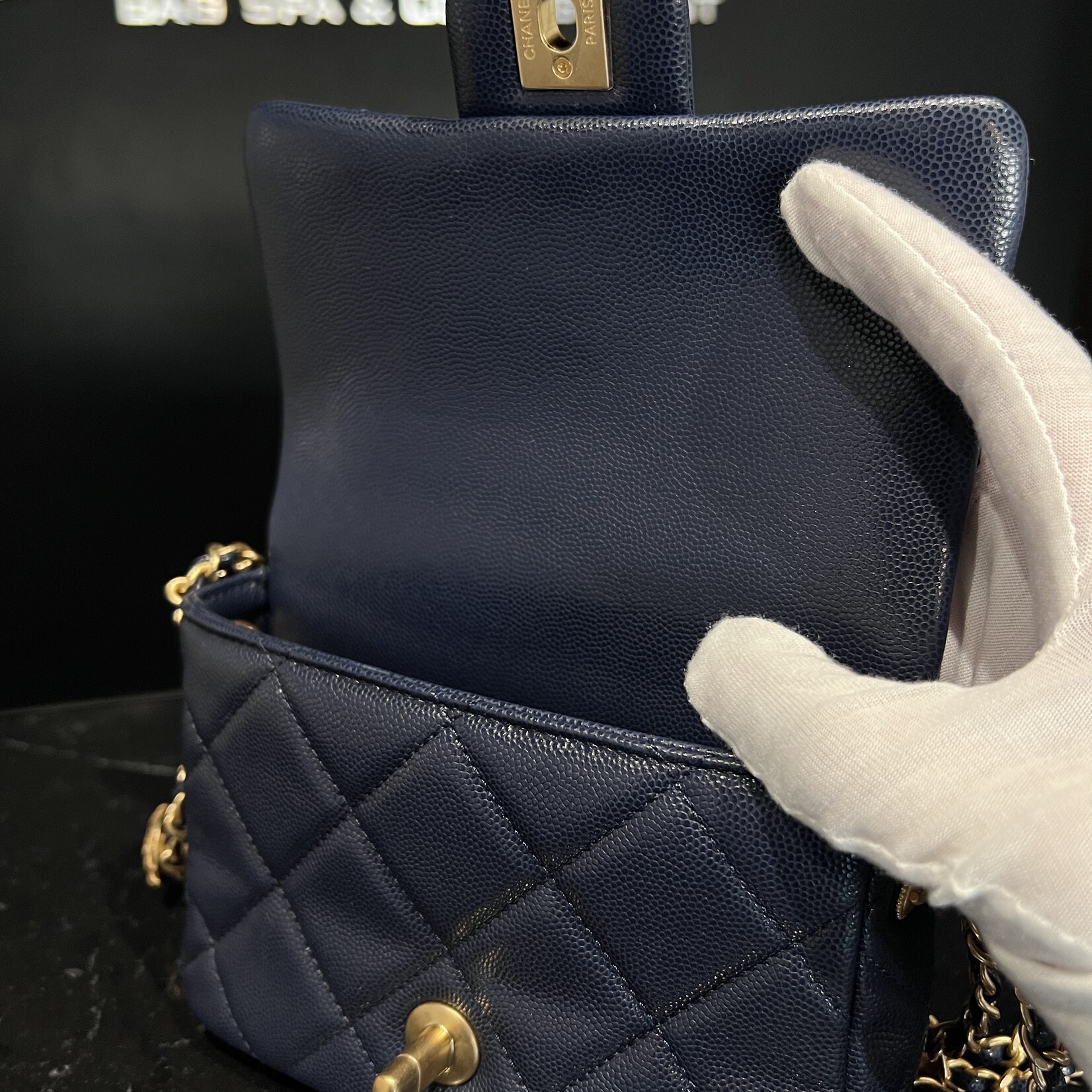 Chanel Chanel Mini Flap Navy GHW
