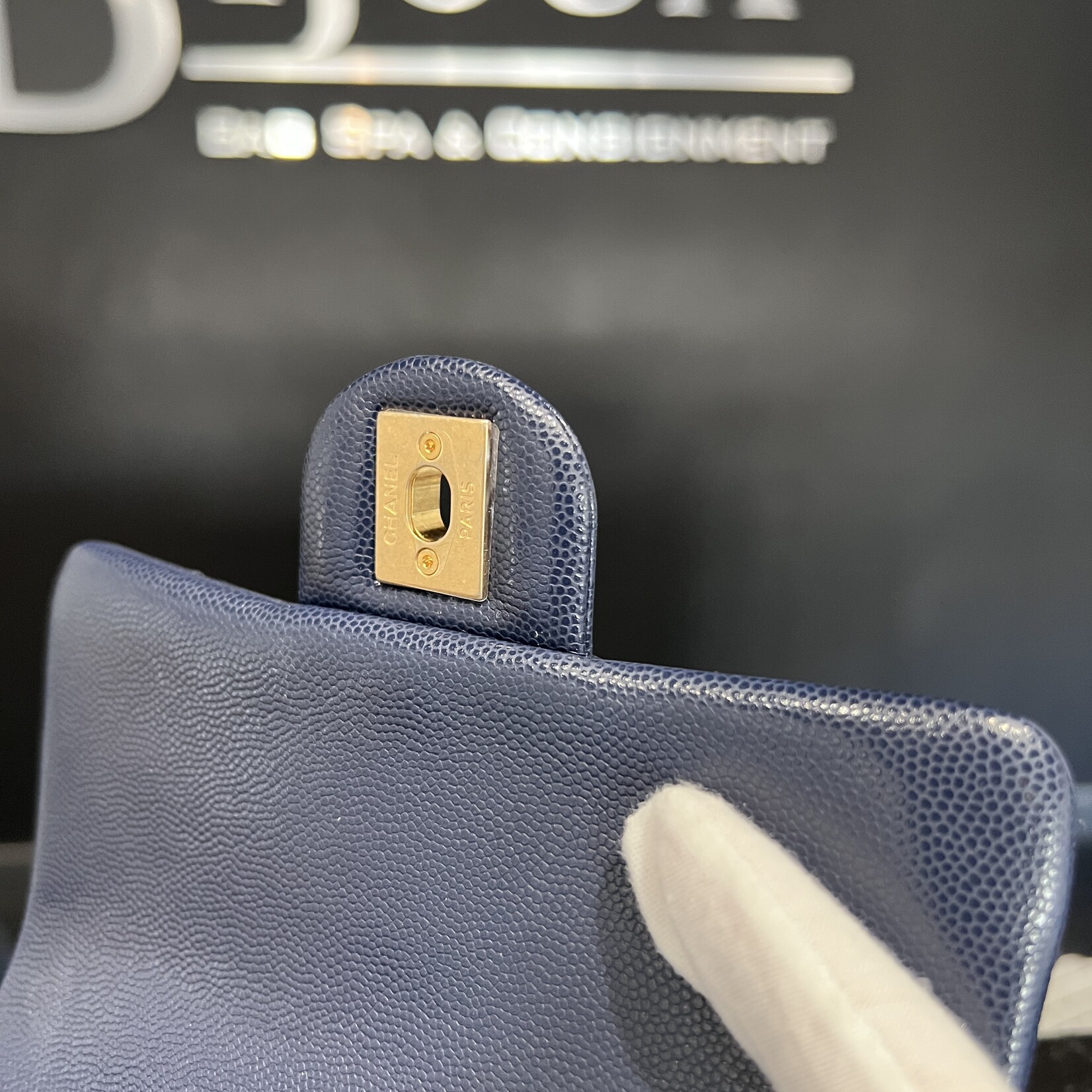 Chanel Chanel Mini Flap Navy GHW