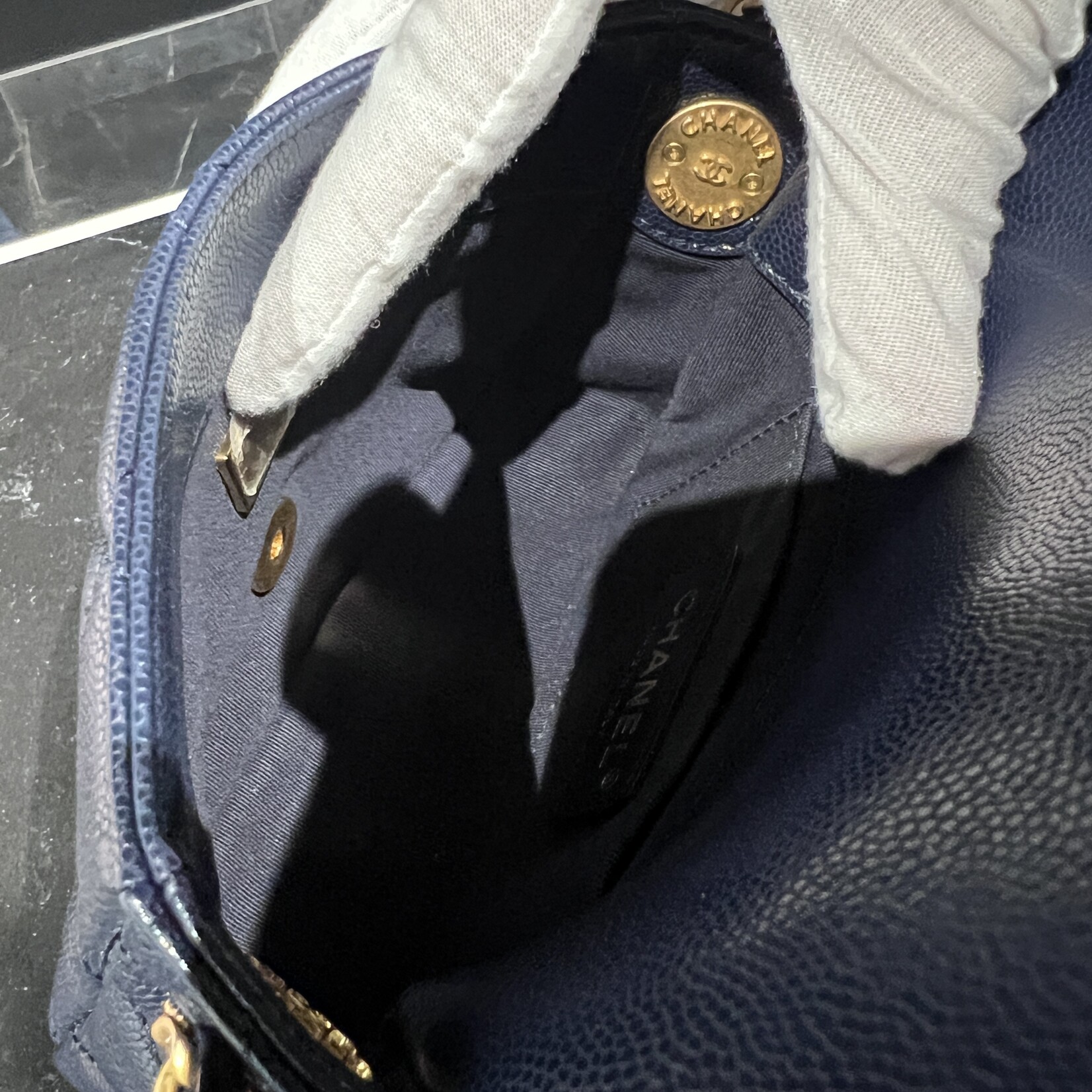 Chanel Chanel Mini Flap Navy GHW