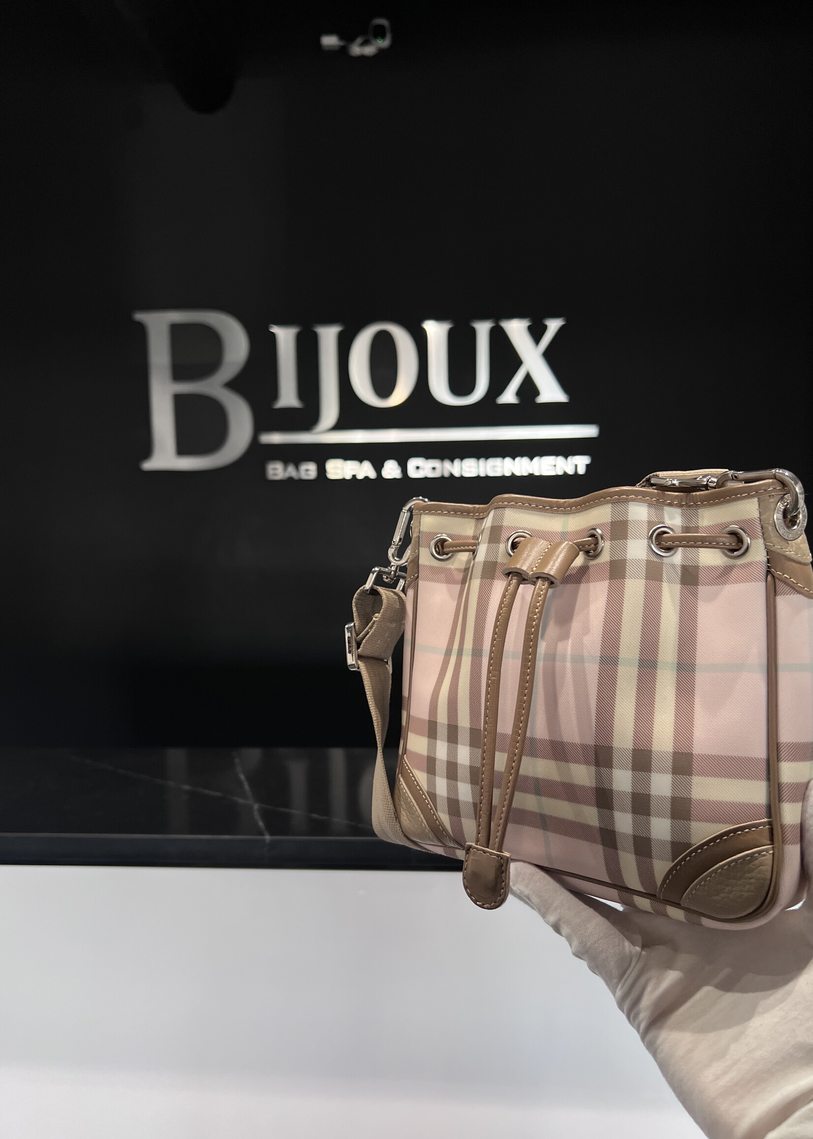 Burberry SOLD- Burberry Candy Check Crossbody