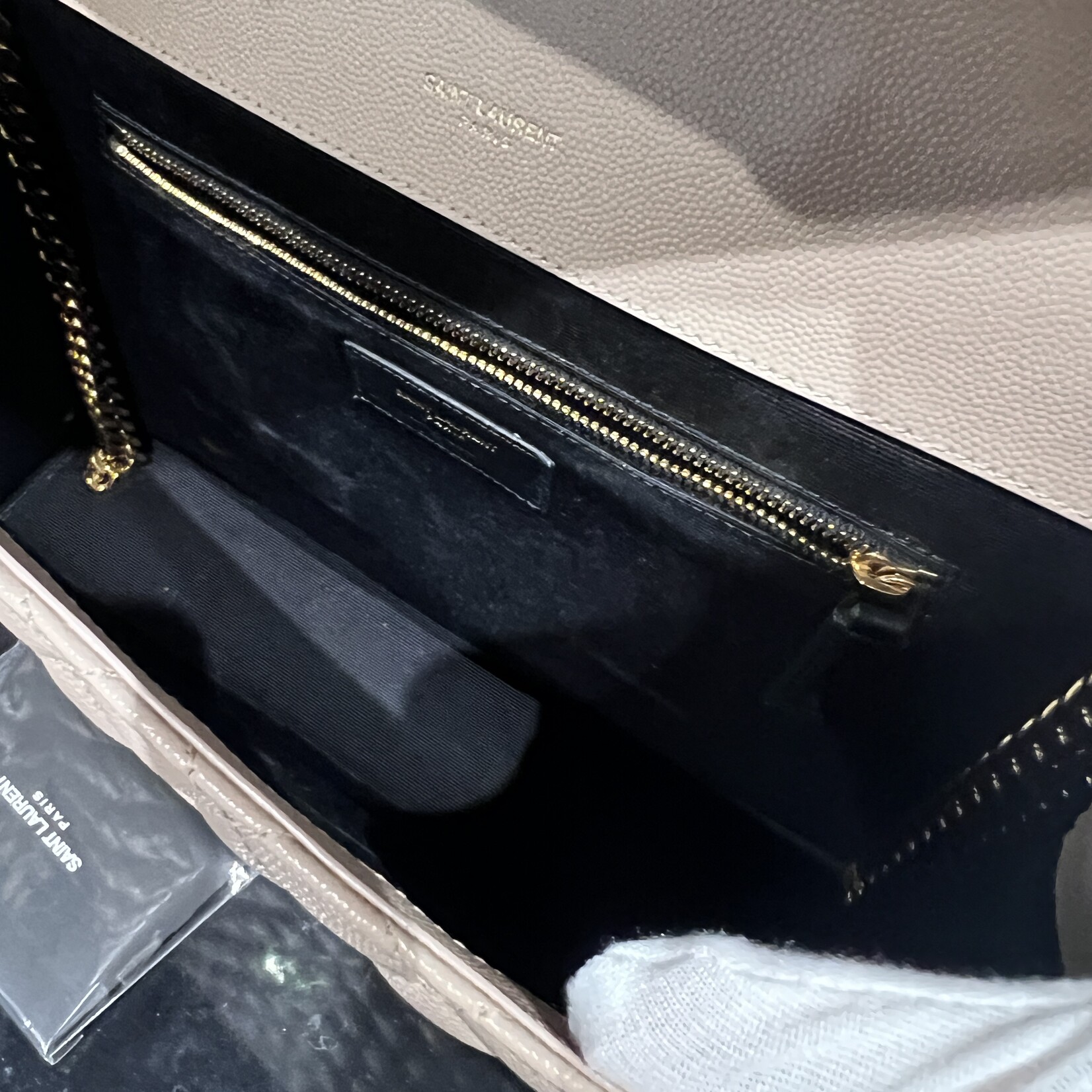 Saint Laurent Saint Laurent Large Nude Flap Bag