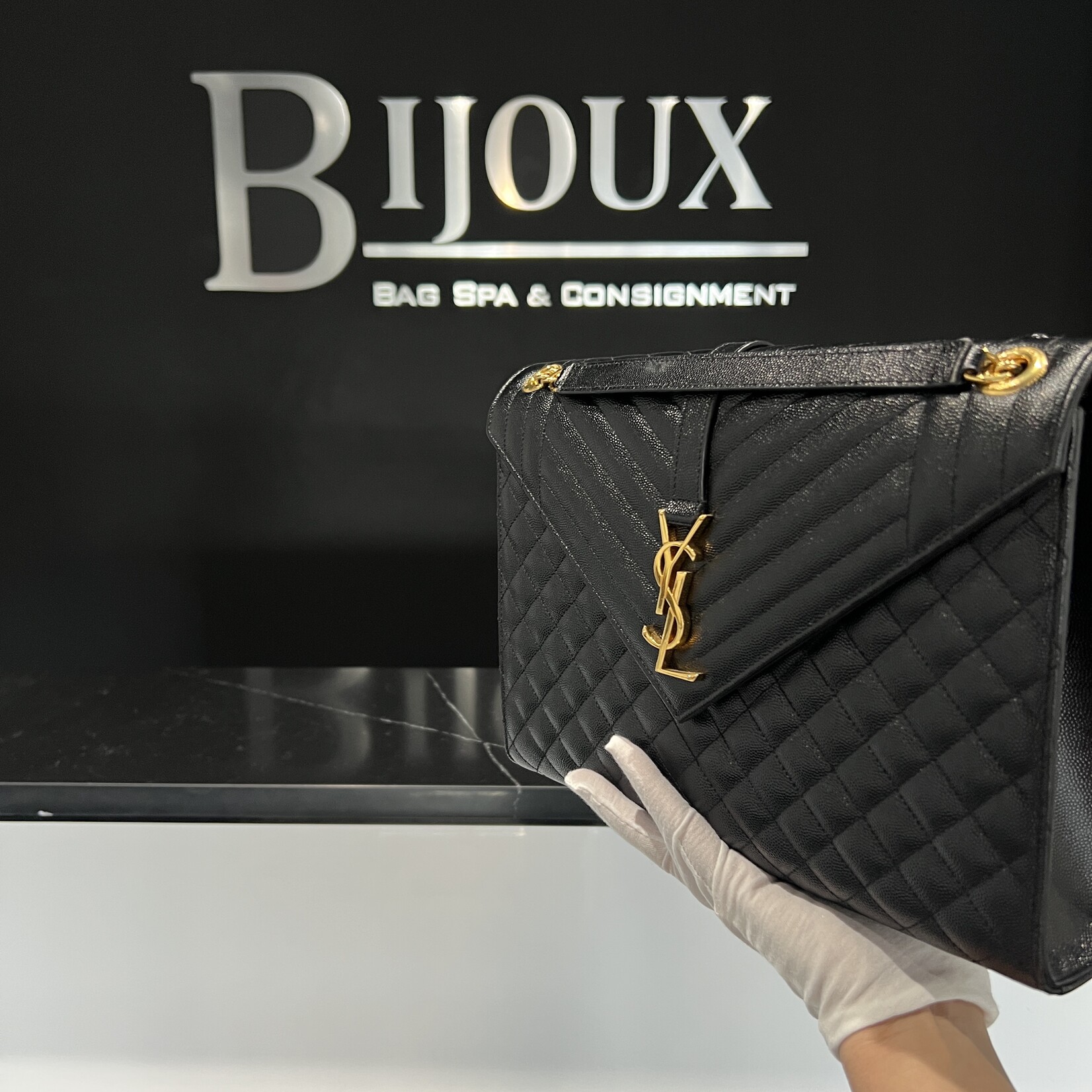 Saint Laurent Saint Laurent Large Black Flap Bag