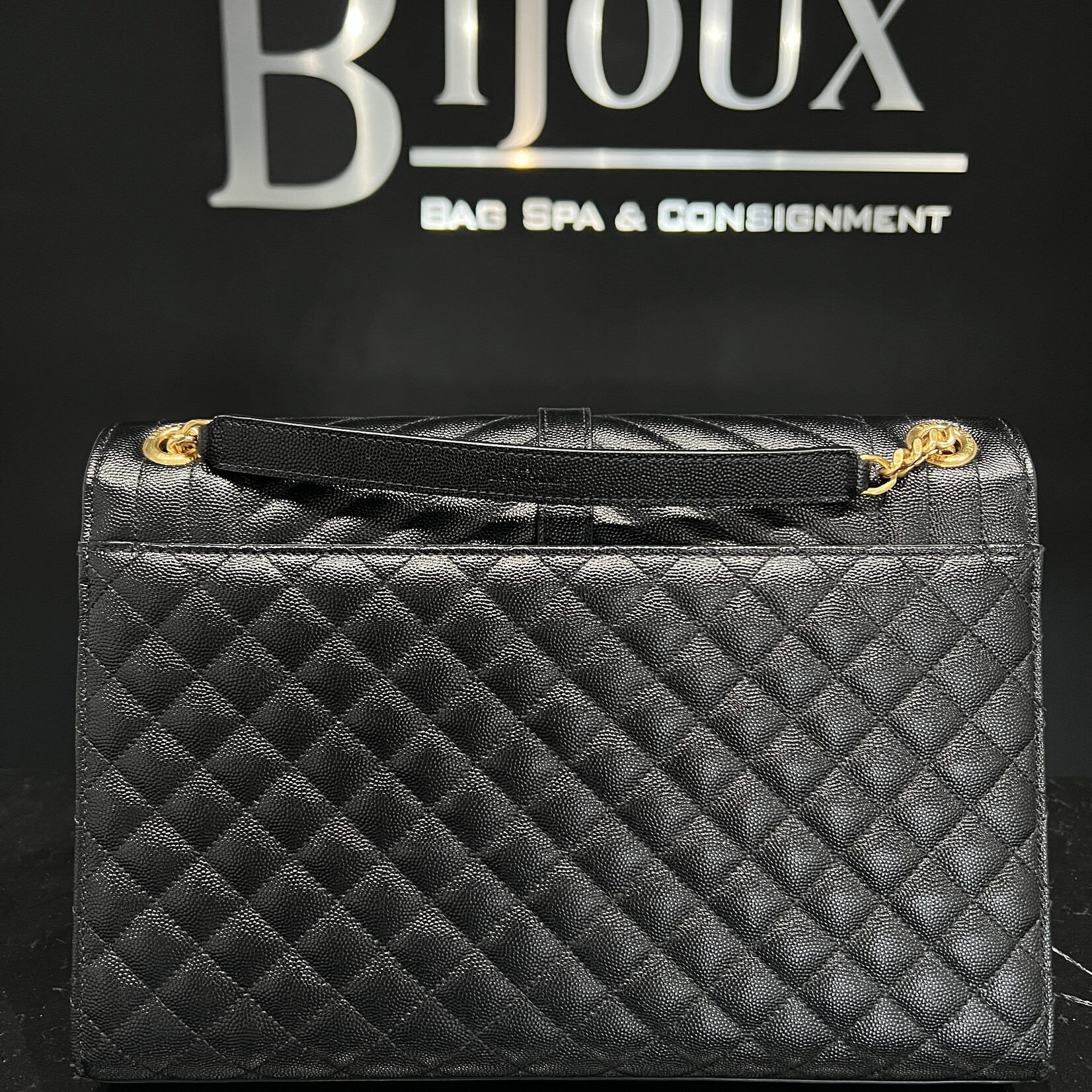 Saint Laurent Saint Laurent Large Black Flap Bag