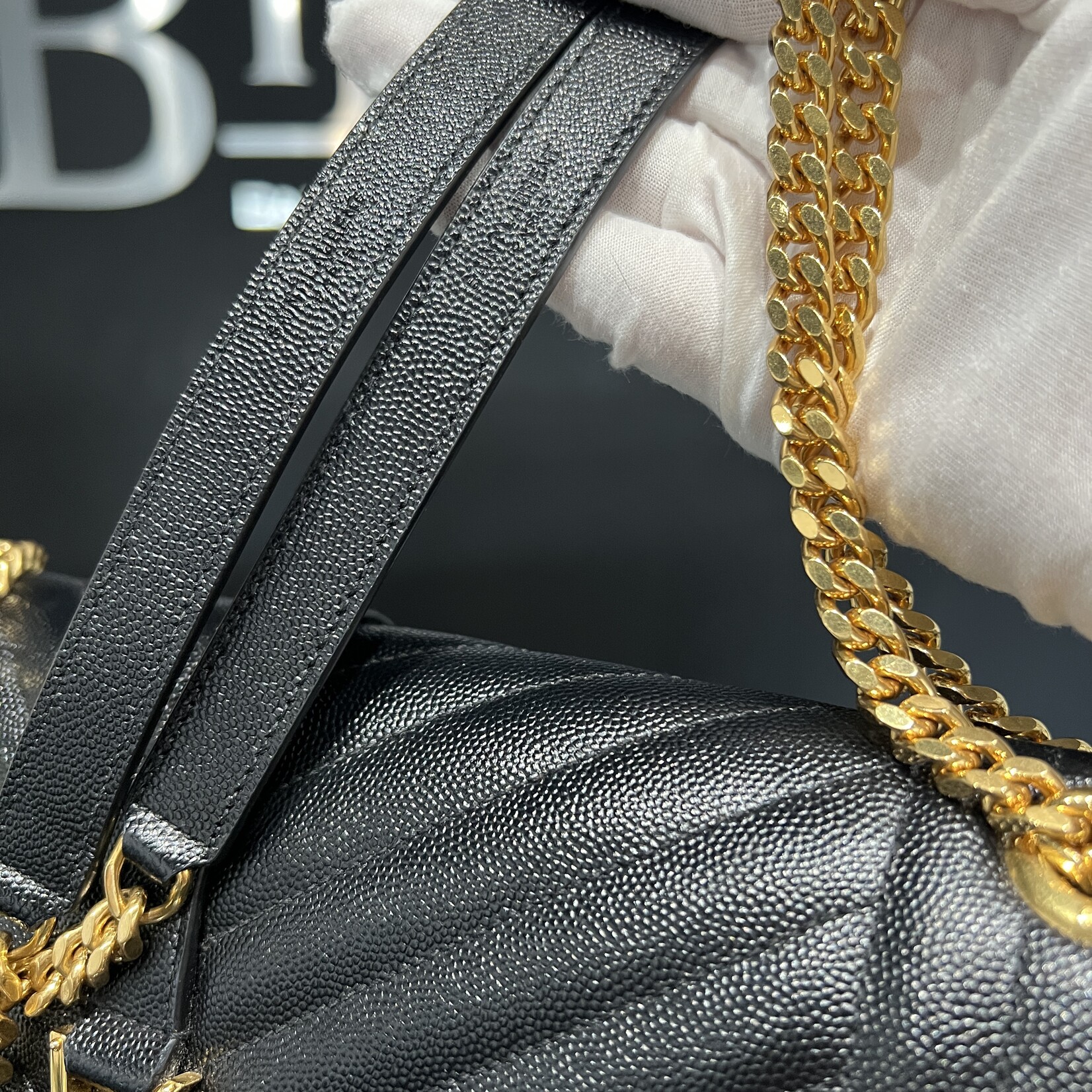 Saint Laurent Saint Laurent Large Black Flap Bag