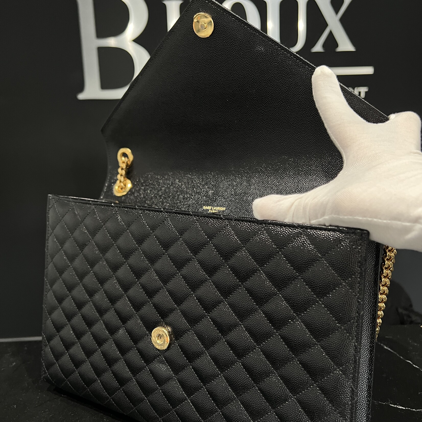 Saint Laurent Saint Laurent Large Black Flap Bag