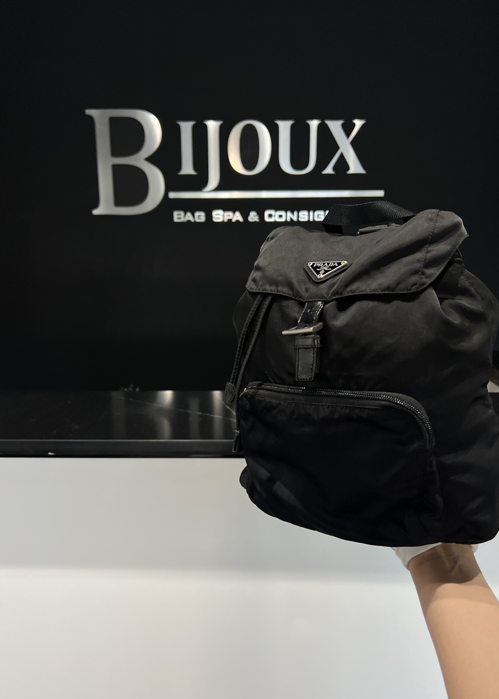 Prada SOLD- Prada Black Vela Nylon Backpack