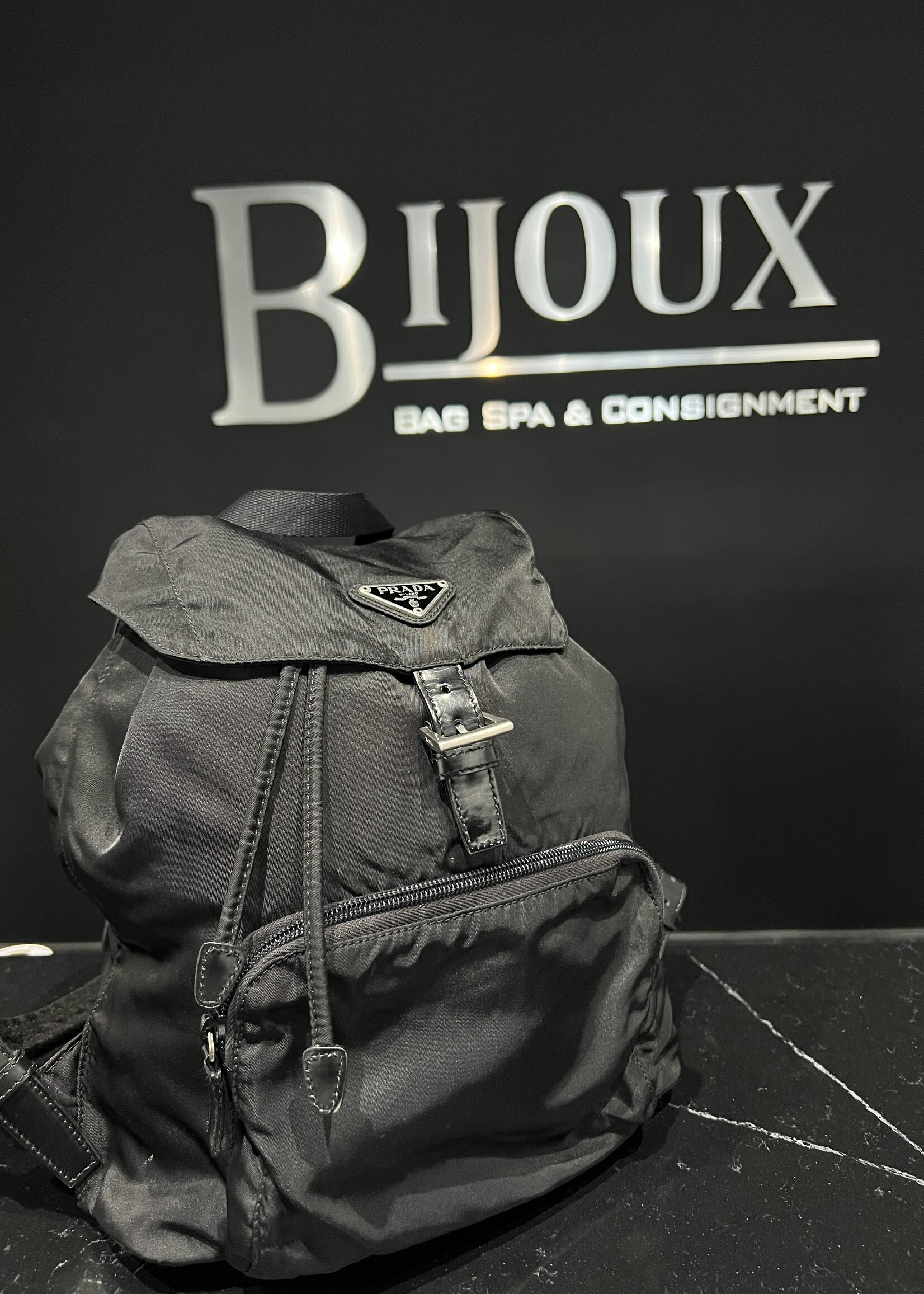 Prada SOLD- Prada Black Vela Nylon Backpack