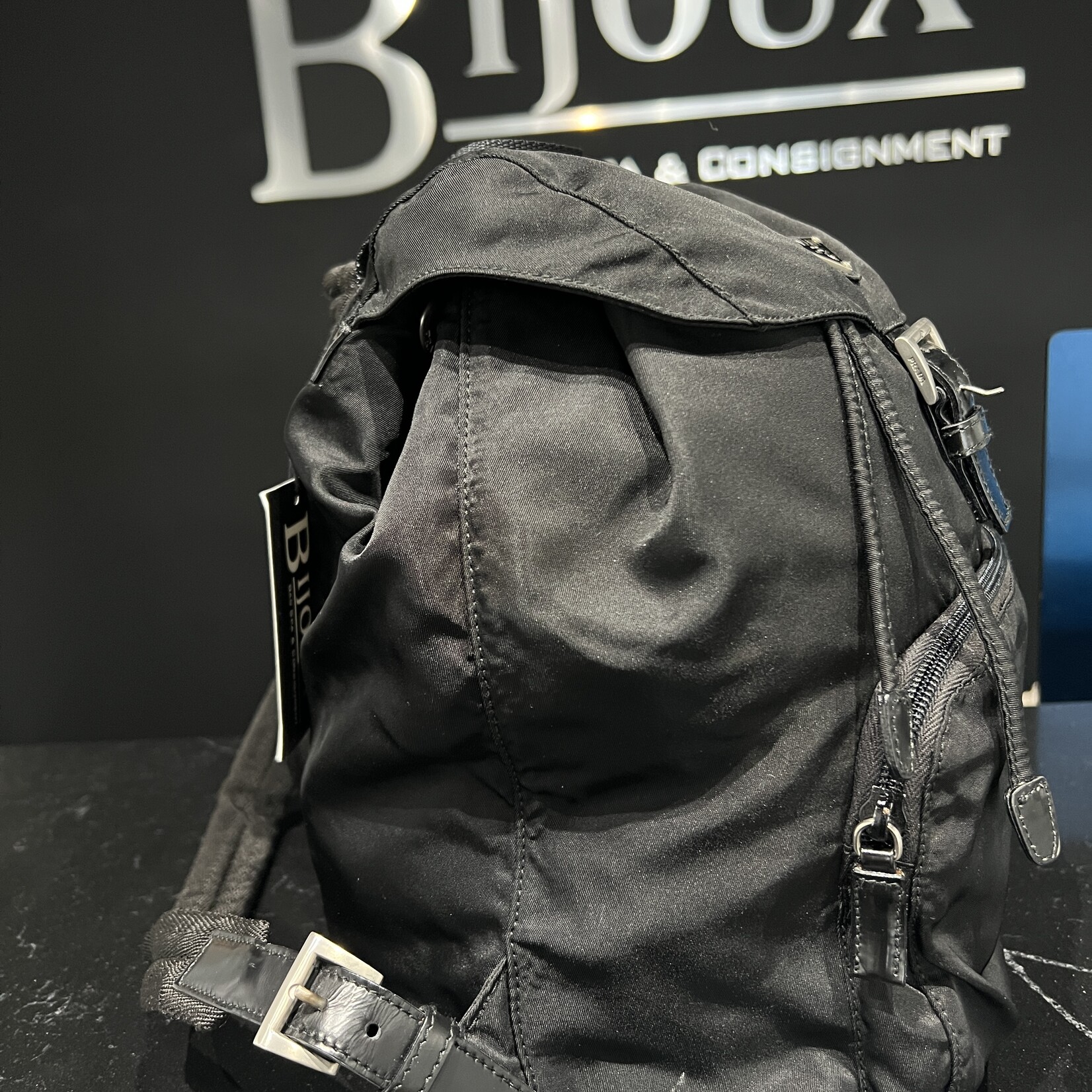 Prada SOLD- Prada Black Vela Nylon Backpack