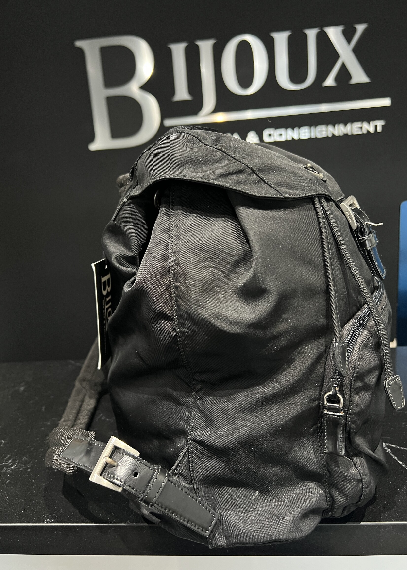 Prada SOLD- Prada Black Vela Nylon Backpack