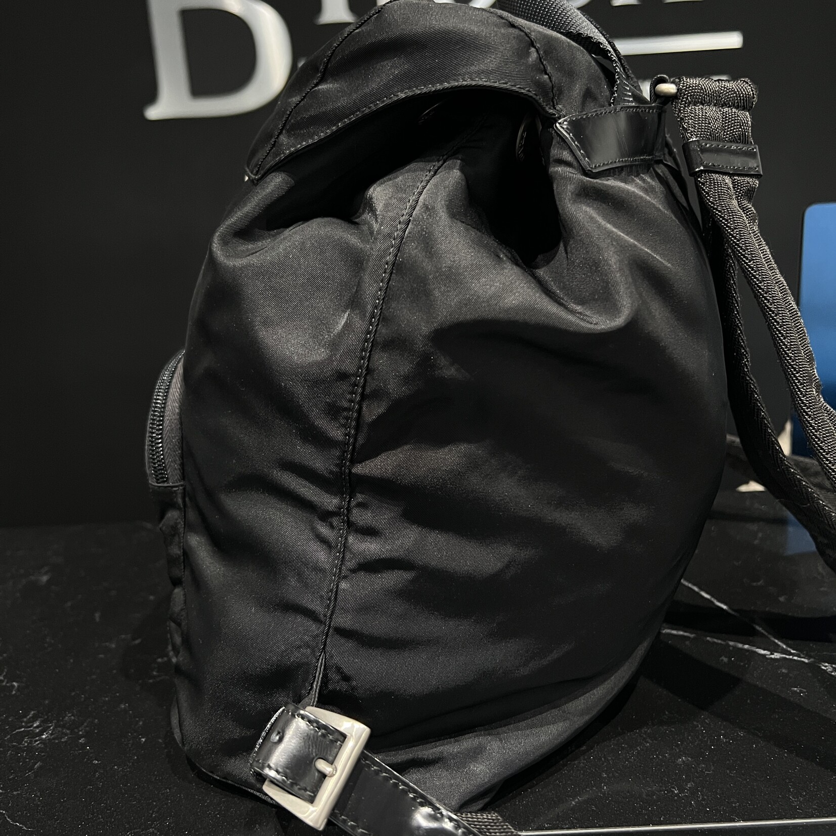 Prada Prada Black Vela Nylon Backpack