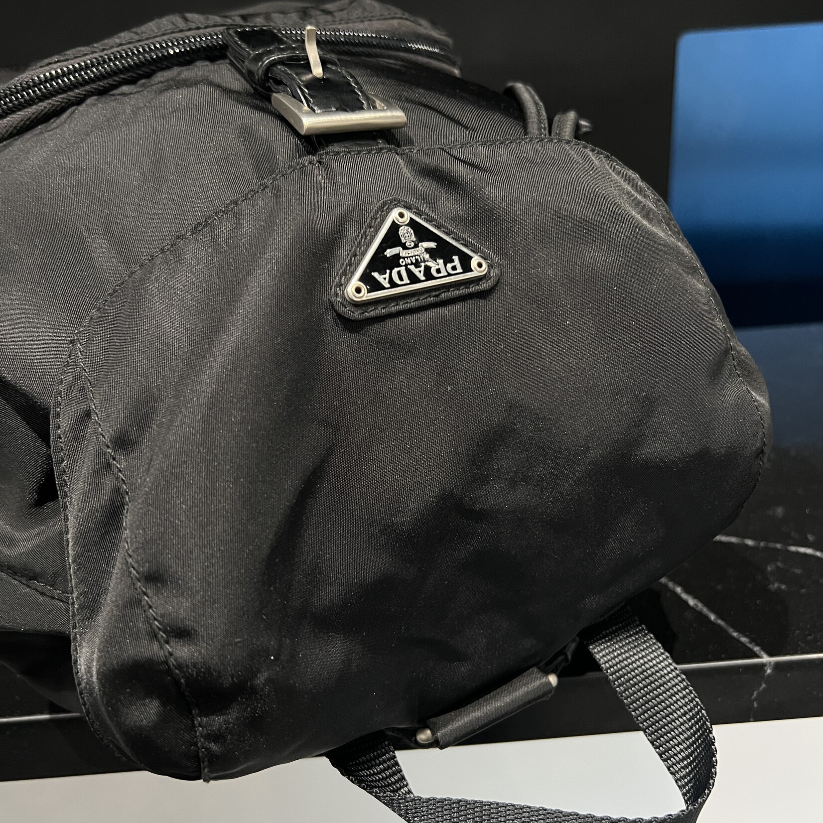 Prada SOLD- Prada Black Vela Nylon Backpack