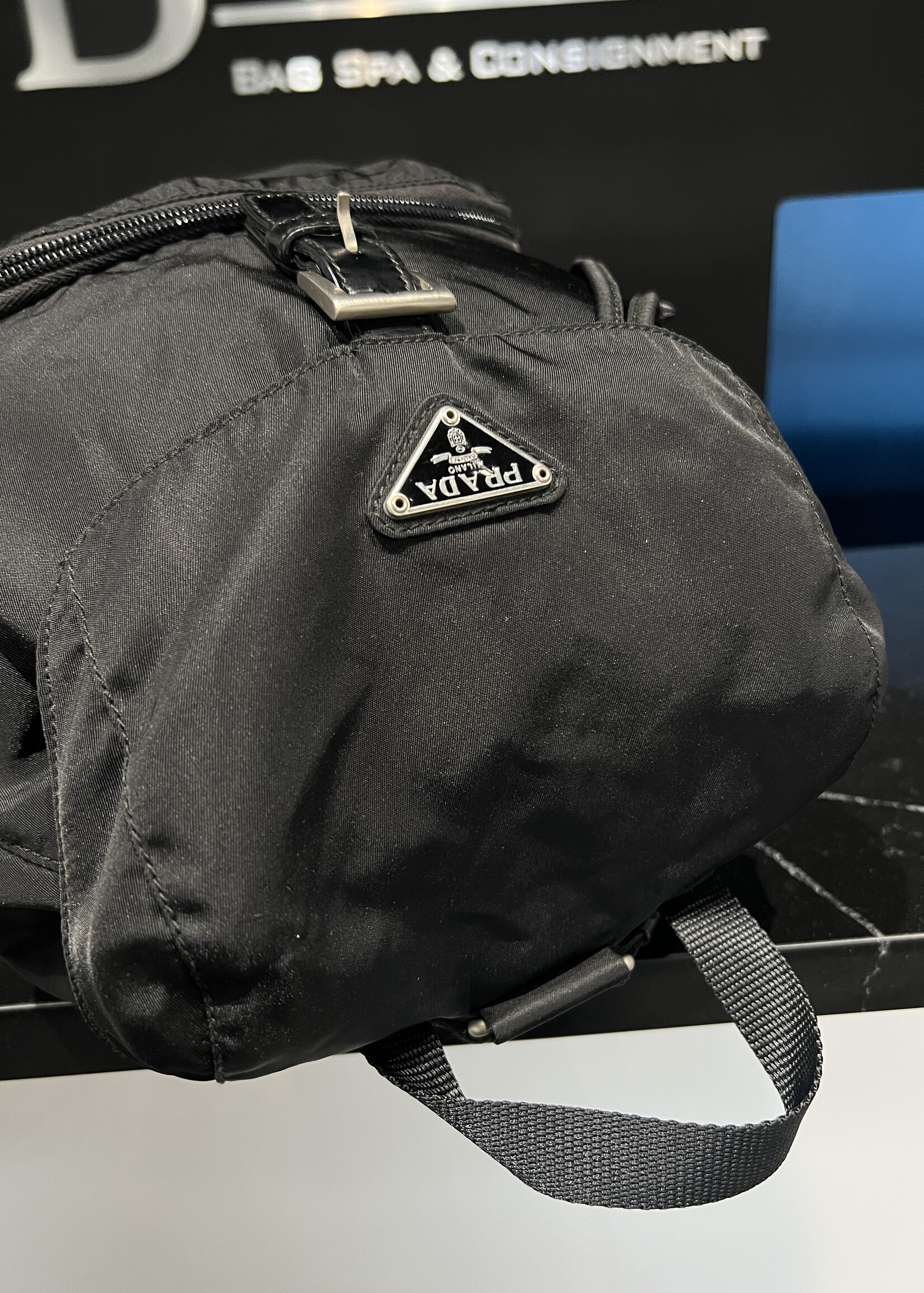 Prada SOLD- Prada Black Vela Nylon Backpack
