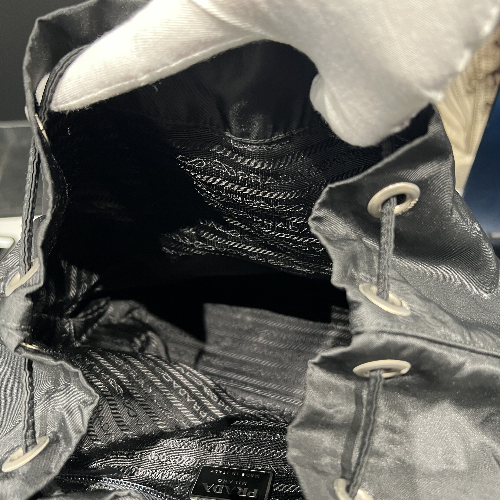 Prada Prada Black Vela Nylon Backpack