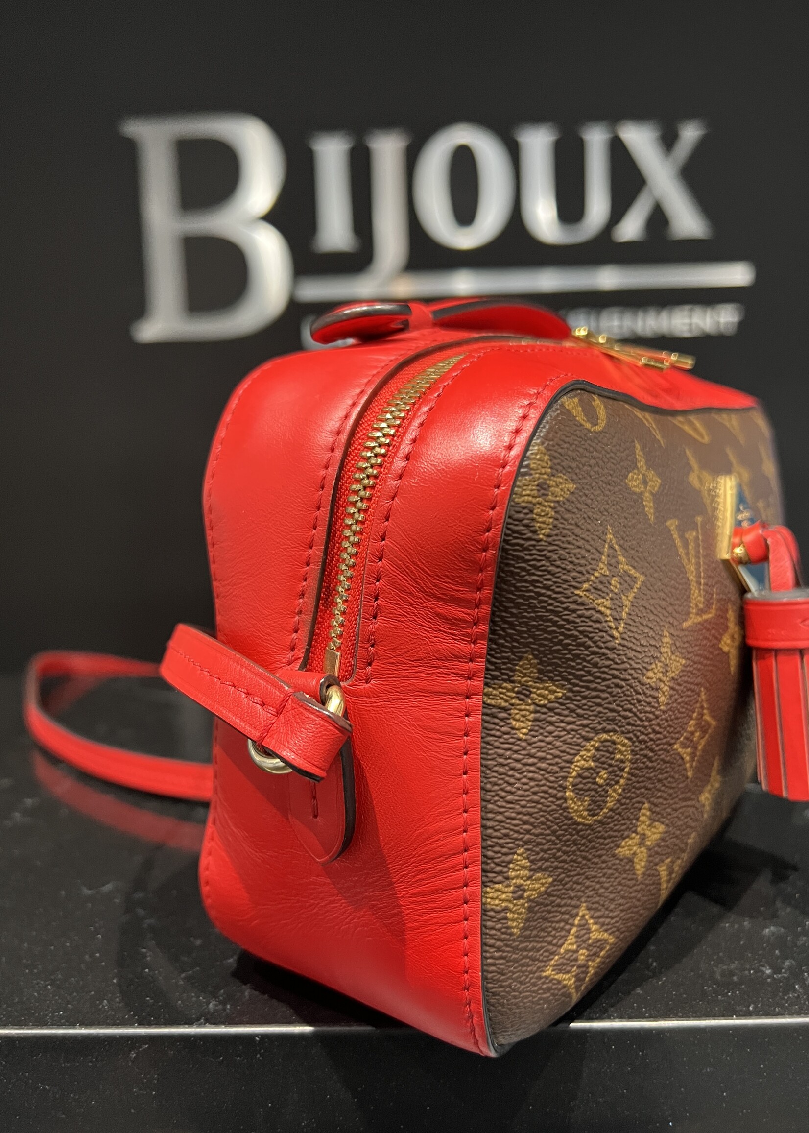 Louis Vuitton Louis Vuitton Red Monogram Saintonge