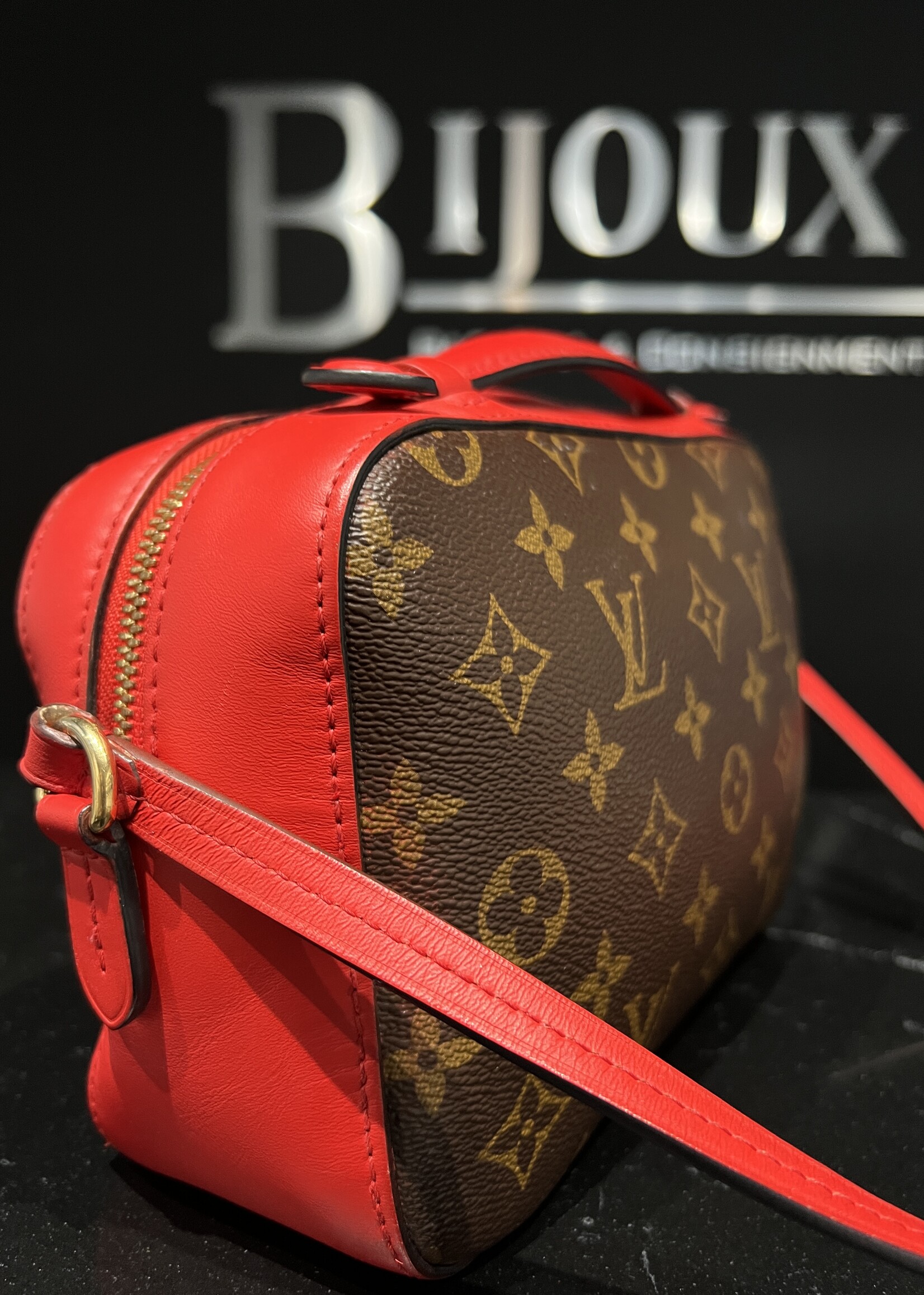 Louis Vuitton Louis Vuitton Red Monogram Saintonge