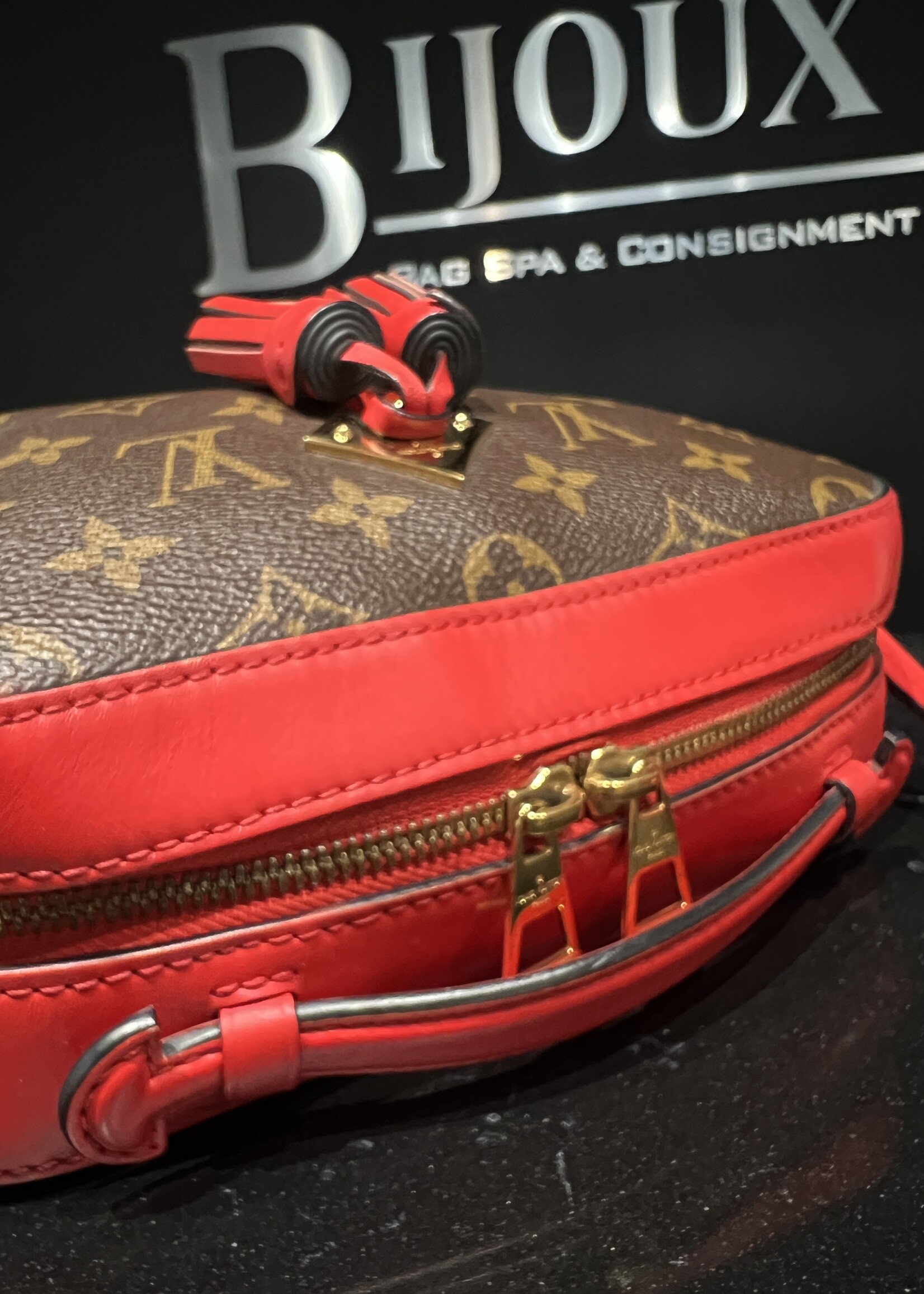 Louis Vuitton SOLD - Louis Vuitton Red Monogram Saintonge