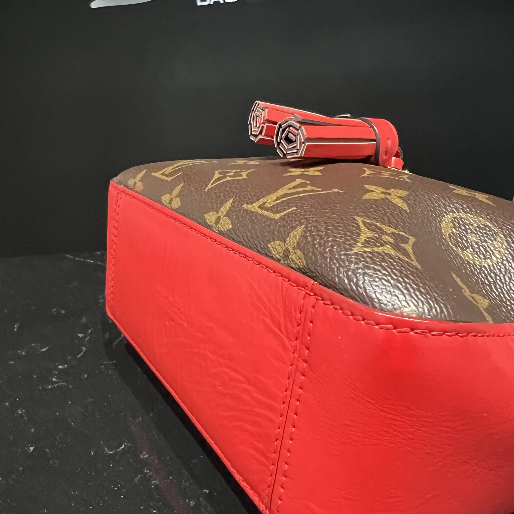 Louis Vuitton Louis Vuitton Red Monogram Saintonge