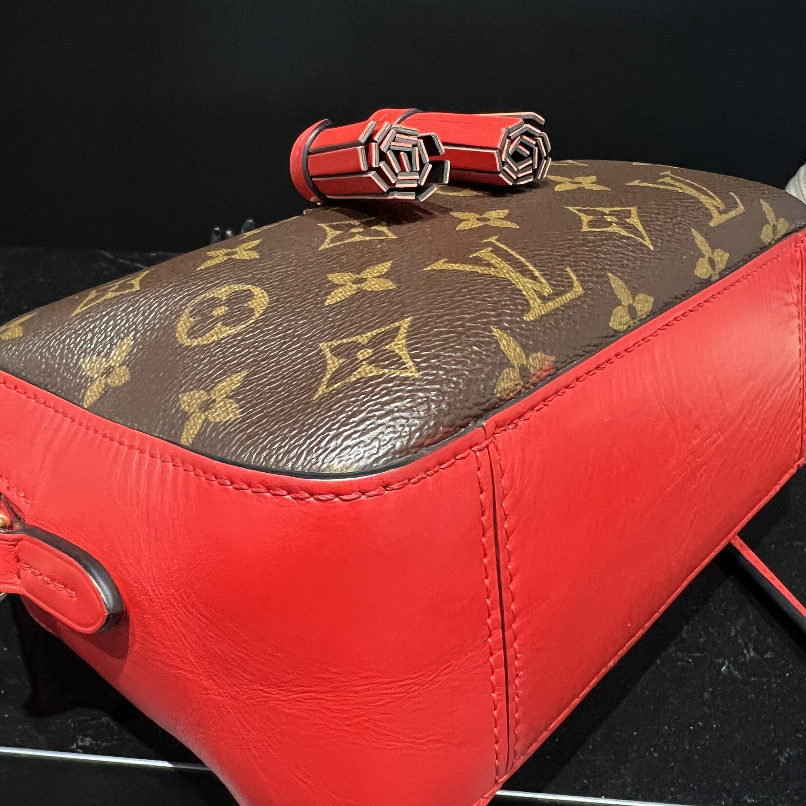 Louis Vuitton Louis Vuitton Red Monogram Saintonge