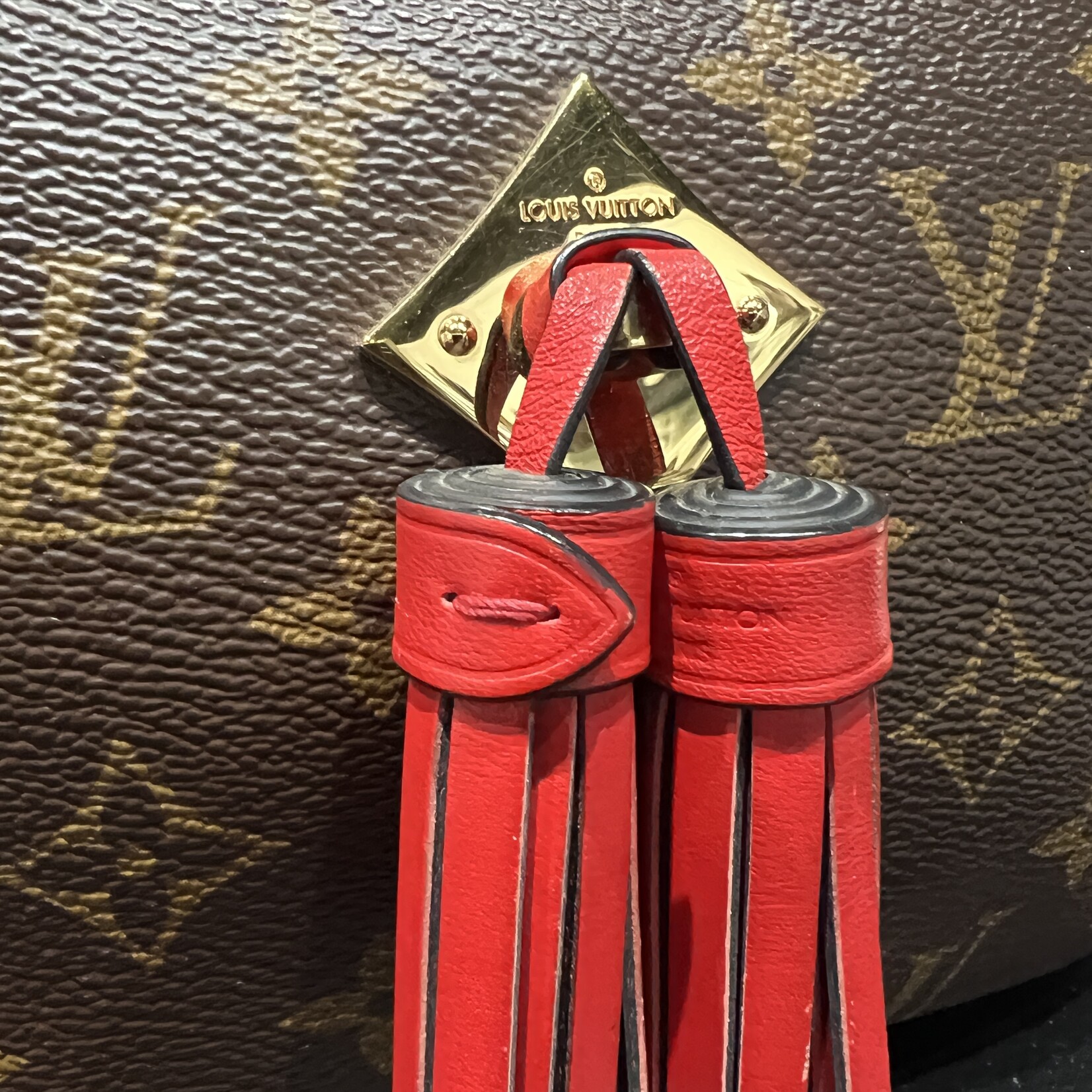 Louis Vuitton Louis Vuitton Red Monogram Saintonge