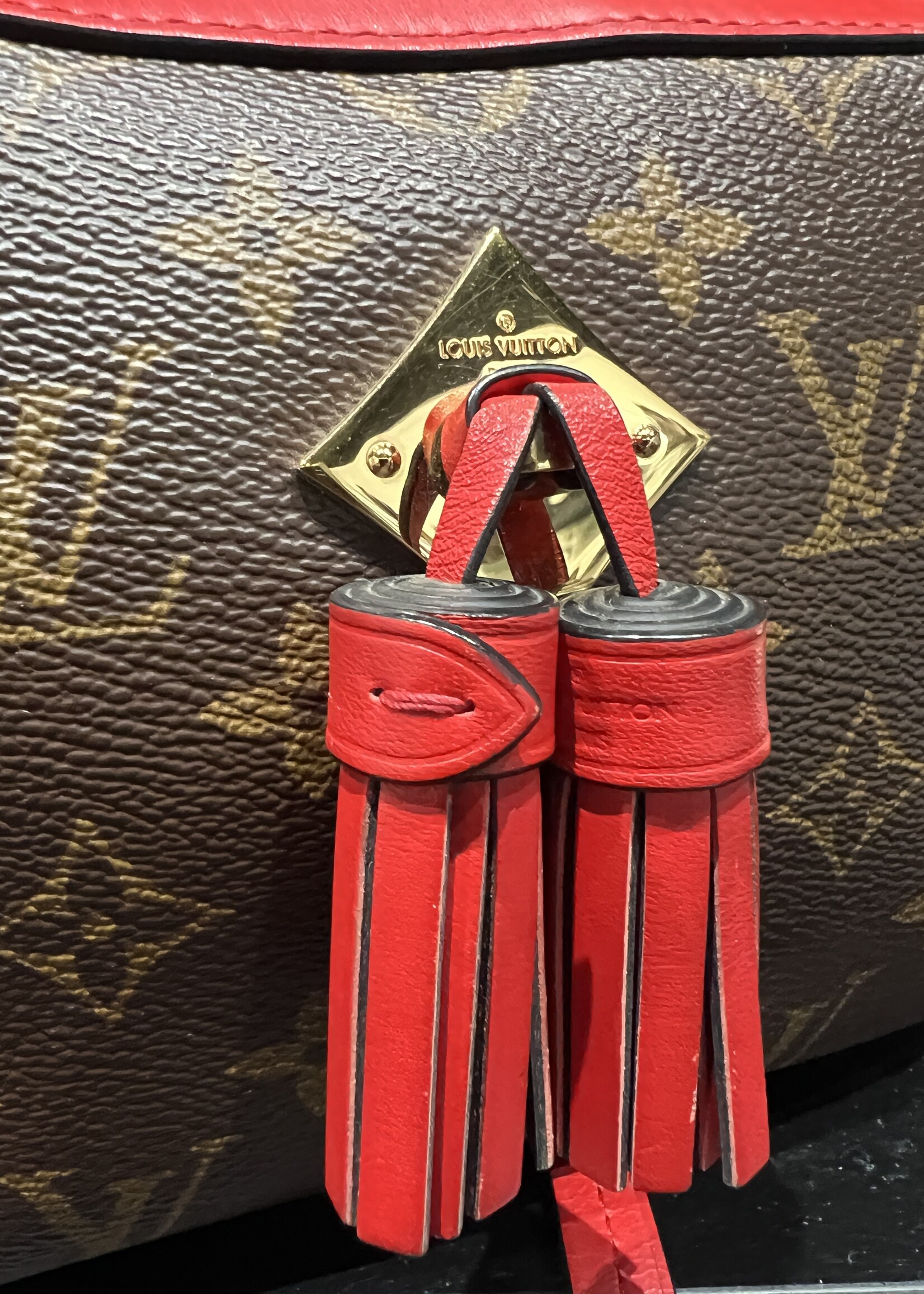 Louis Vuitton SOLD - Louis Vuitton Red Monogram Saintonge