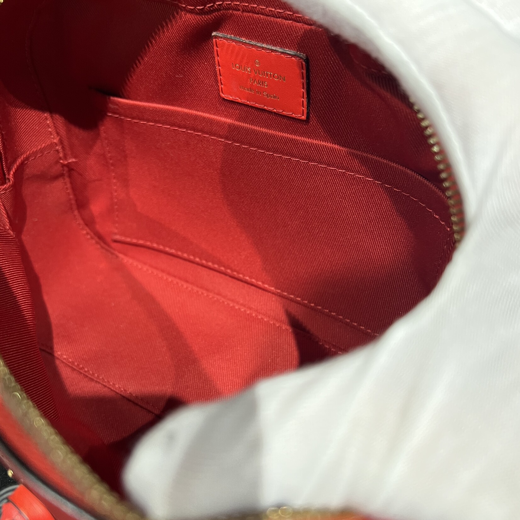 Louis Vuitton Louis Vuitton Red Monogram Saintonge