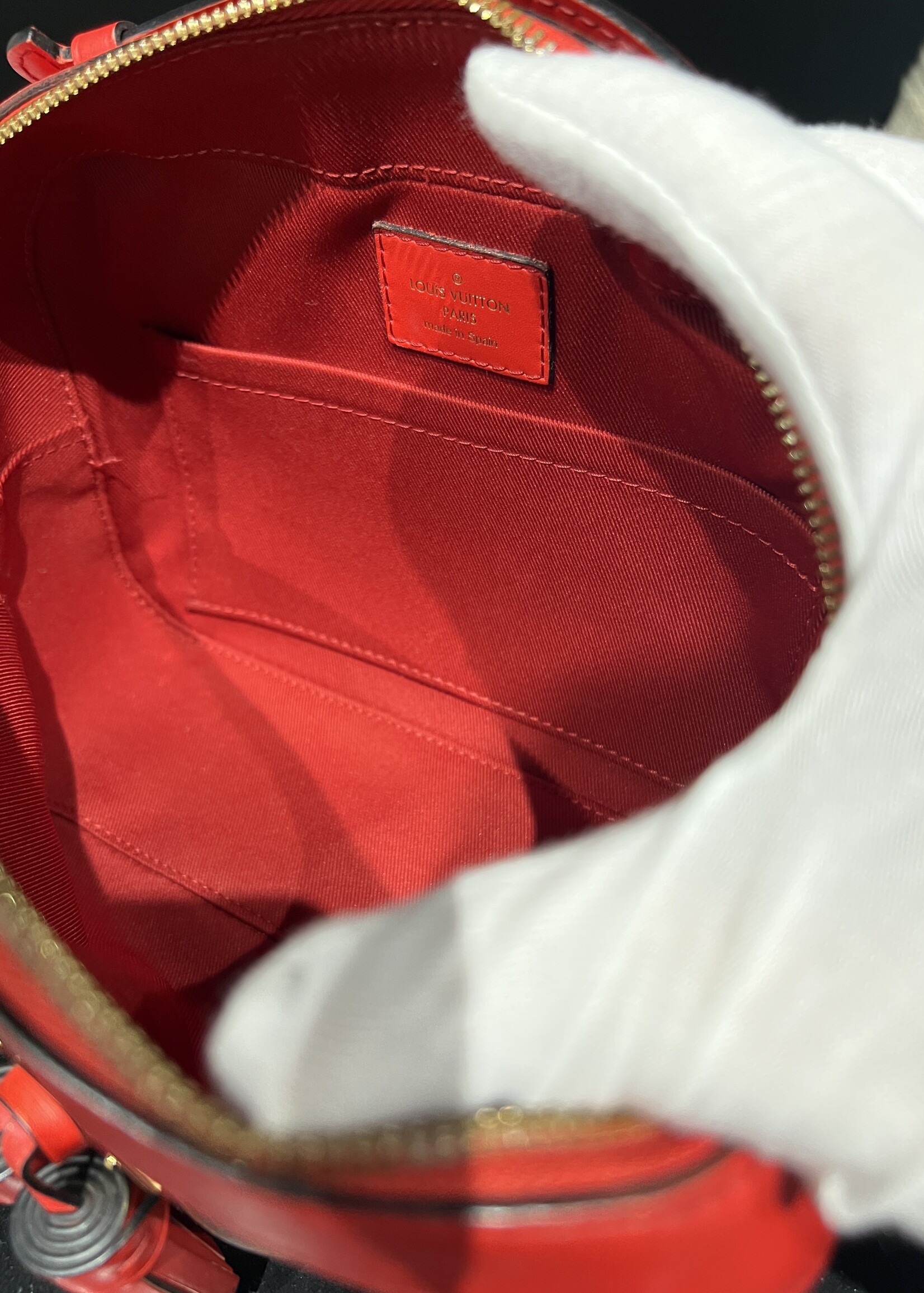 Louis Vuitton Louis Vuitton Red Monogram Saintonge