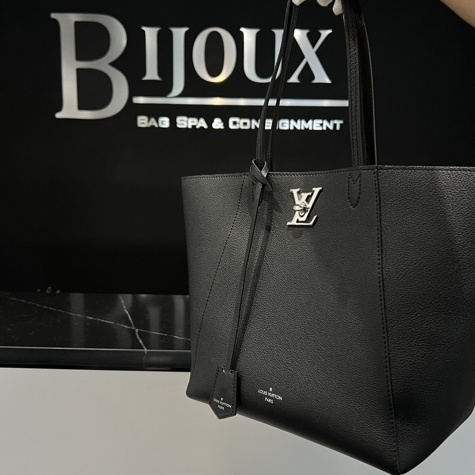 Louis Vuitton Louis Vuitton Black Cabas Lock Me