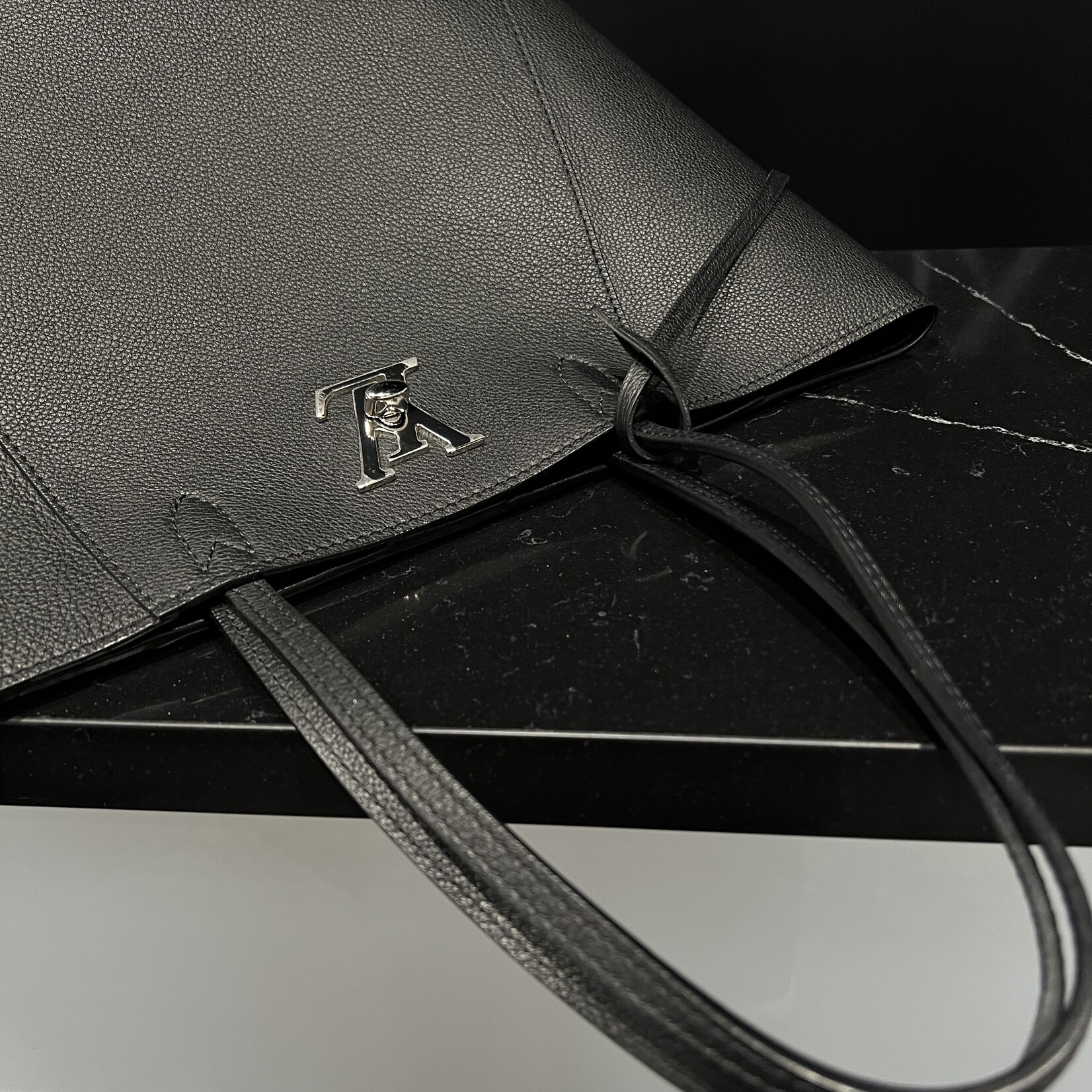Louis Vuitton Louis Vuitton Black Cabas Lock Me