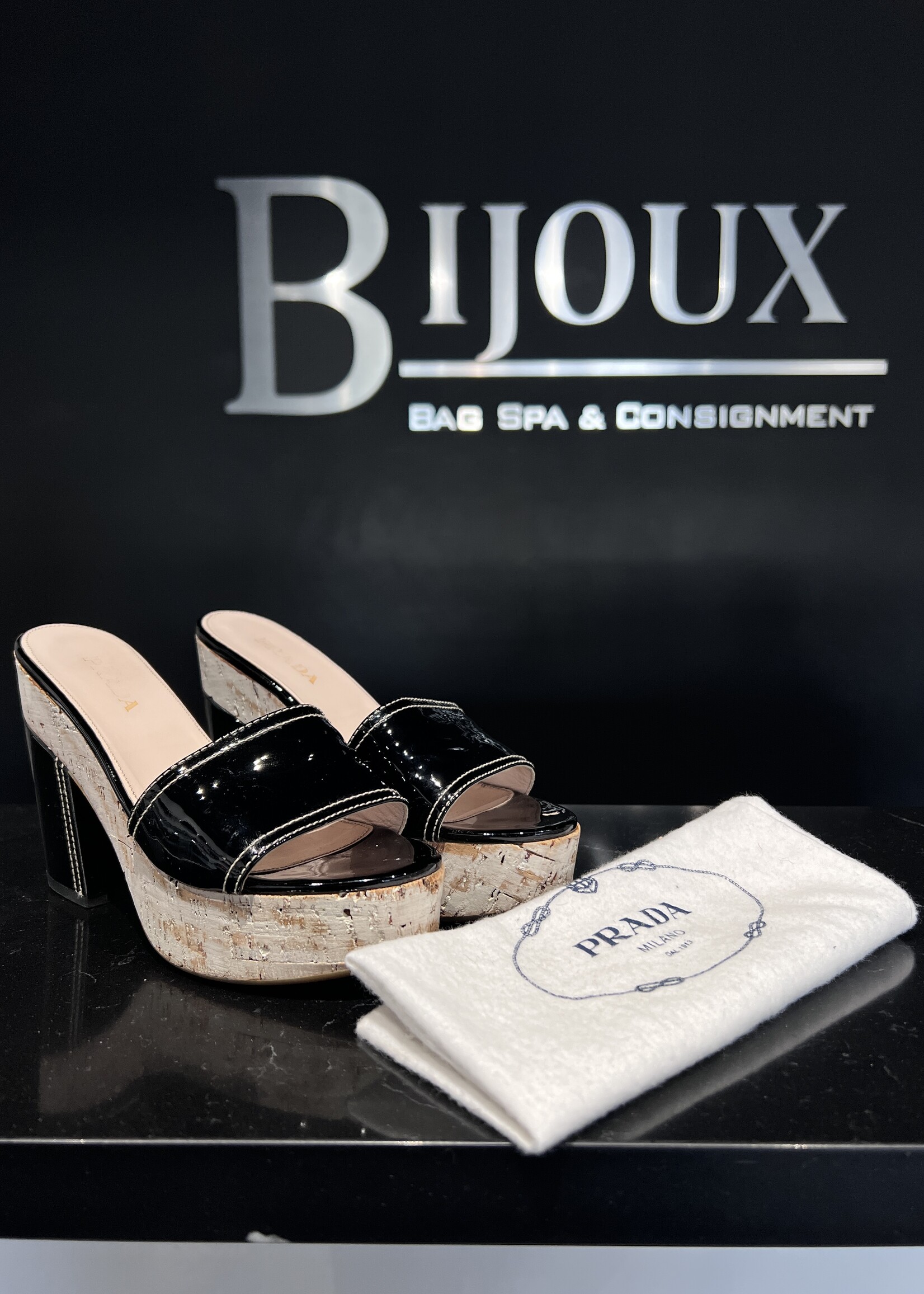 Prada Prada Patent Cork Heels