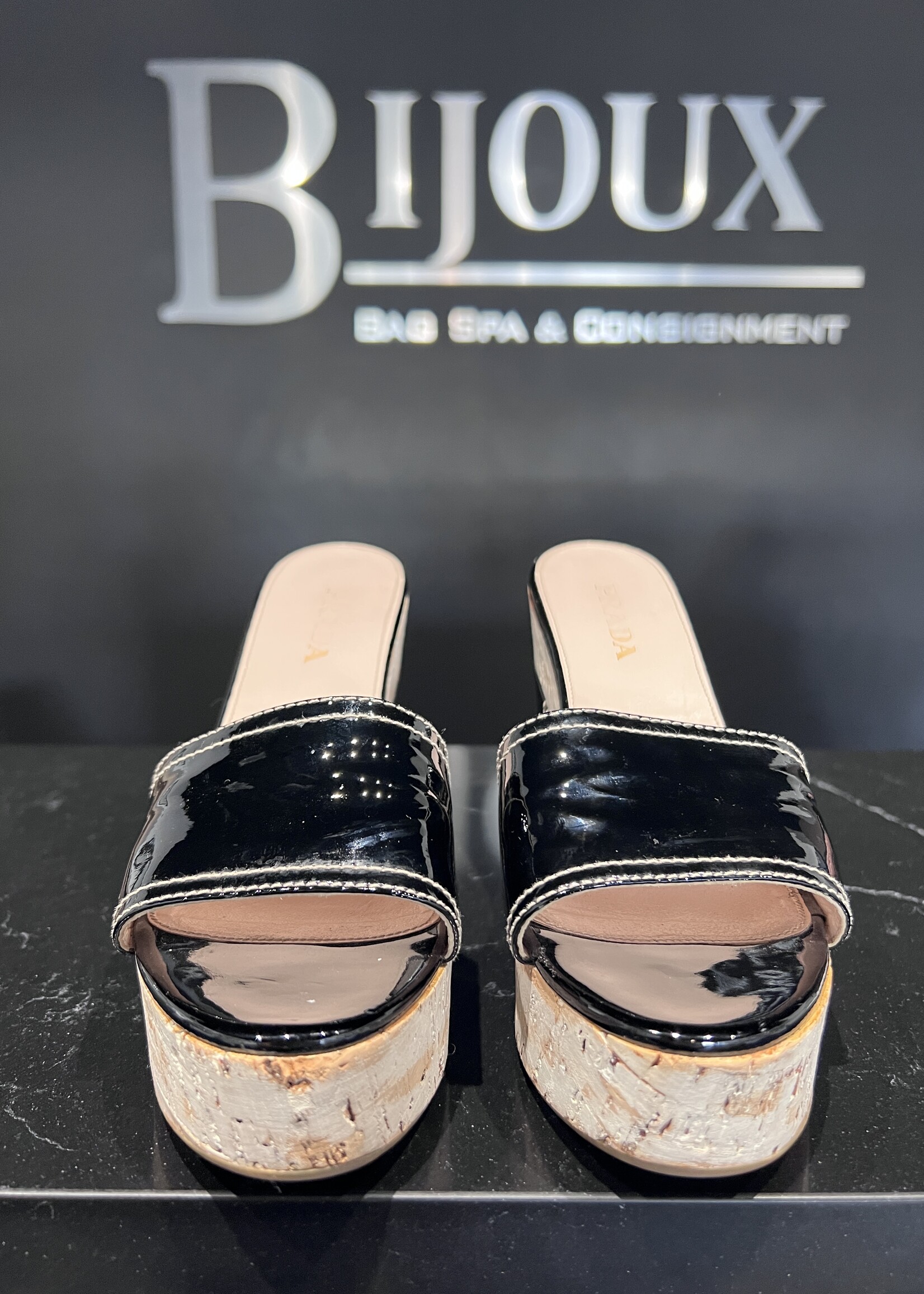 Prada Prada Patent Cork Heels