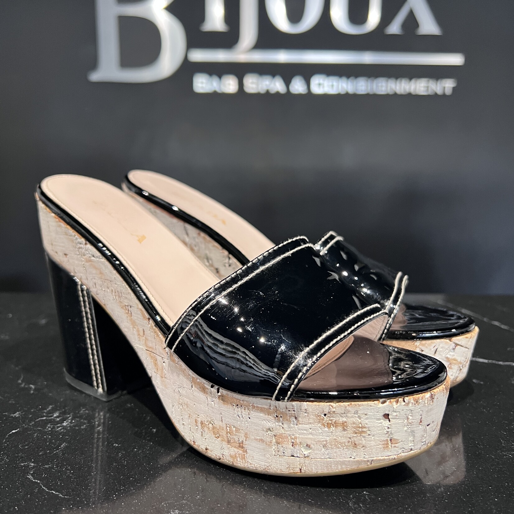 Prada Prada Patent Cork Heels