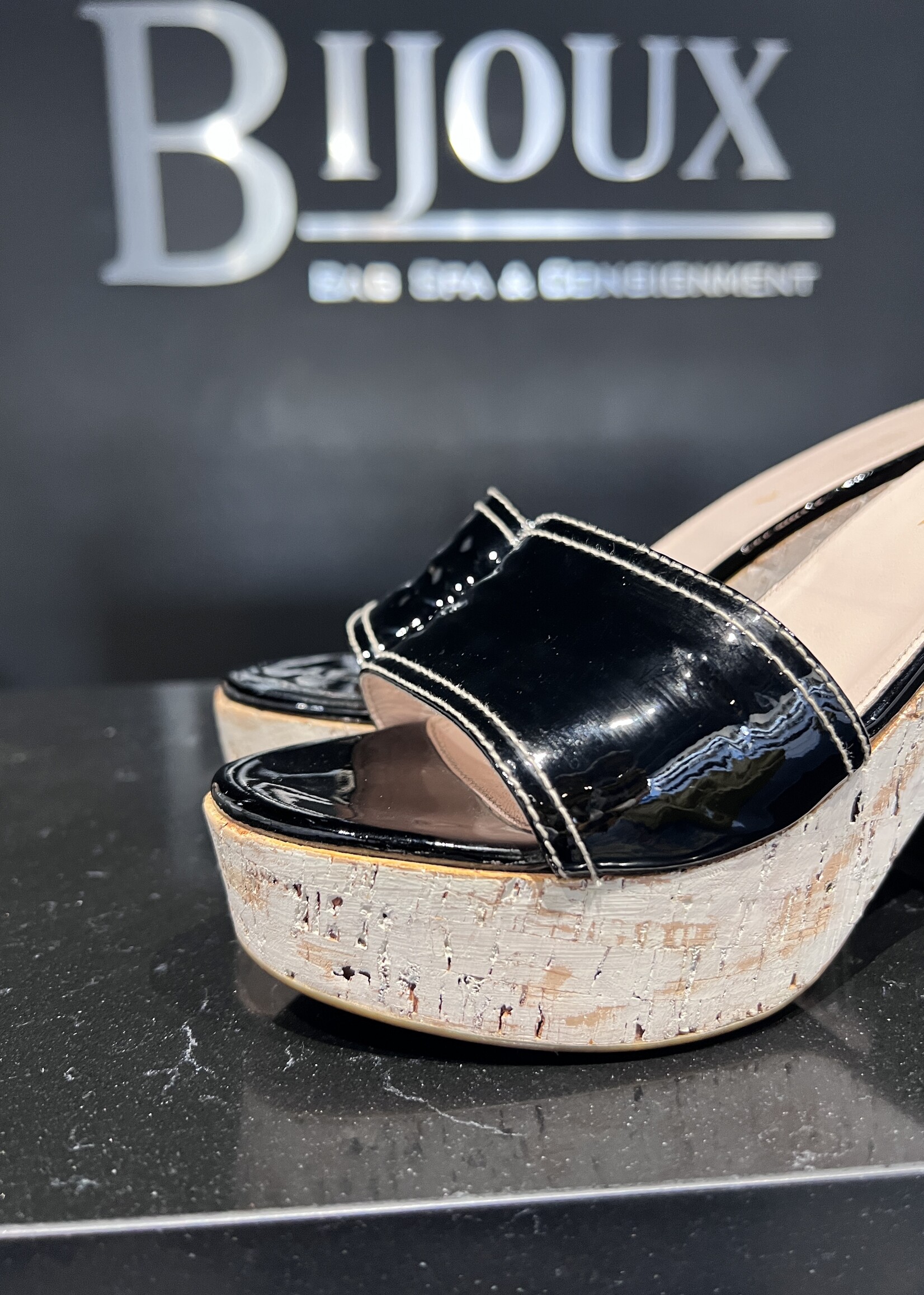 Prada Prada Patent Cork Heels