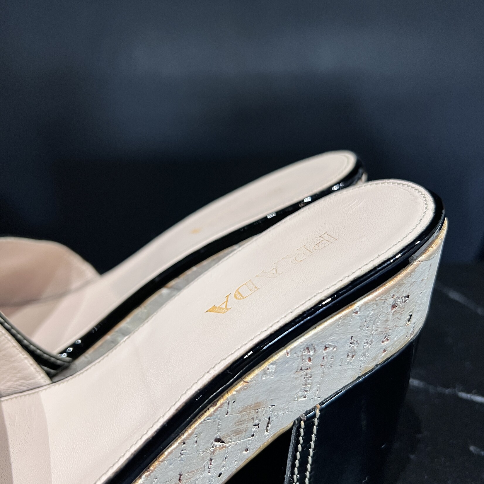 Prada Prada Patent Cork Heels