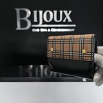 Burberry Burberry Black / Nova Check Coated Canvas Wallet