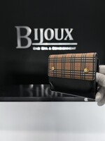 Burberry SOLD- Burberry Black / Nova Check Coated Canvas Wallet