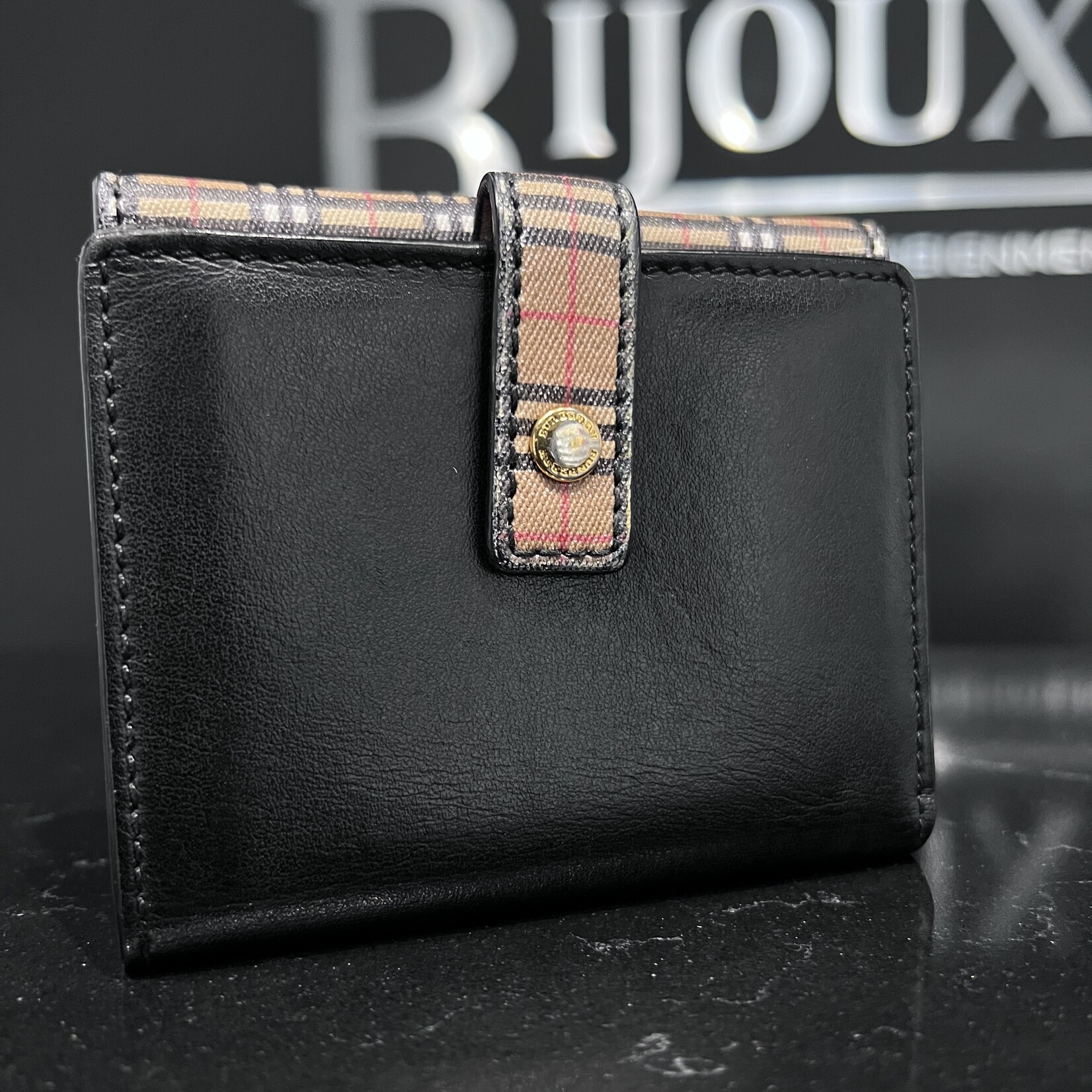 Burberry Burberry Black / Nova Check Coated Canvas Wallet