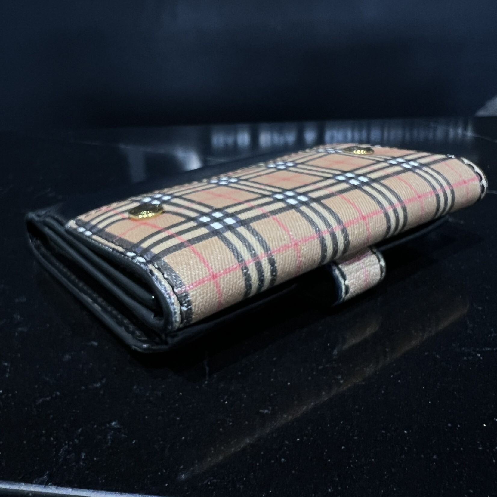 Burberry Burberry Black / Nova Check Coated Canvas Wallet