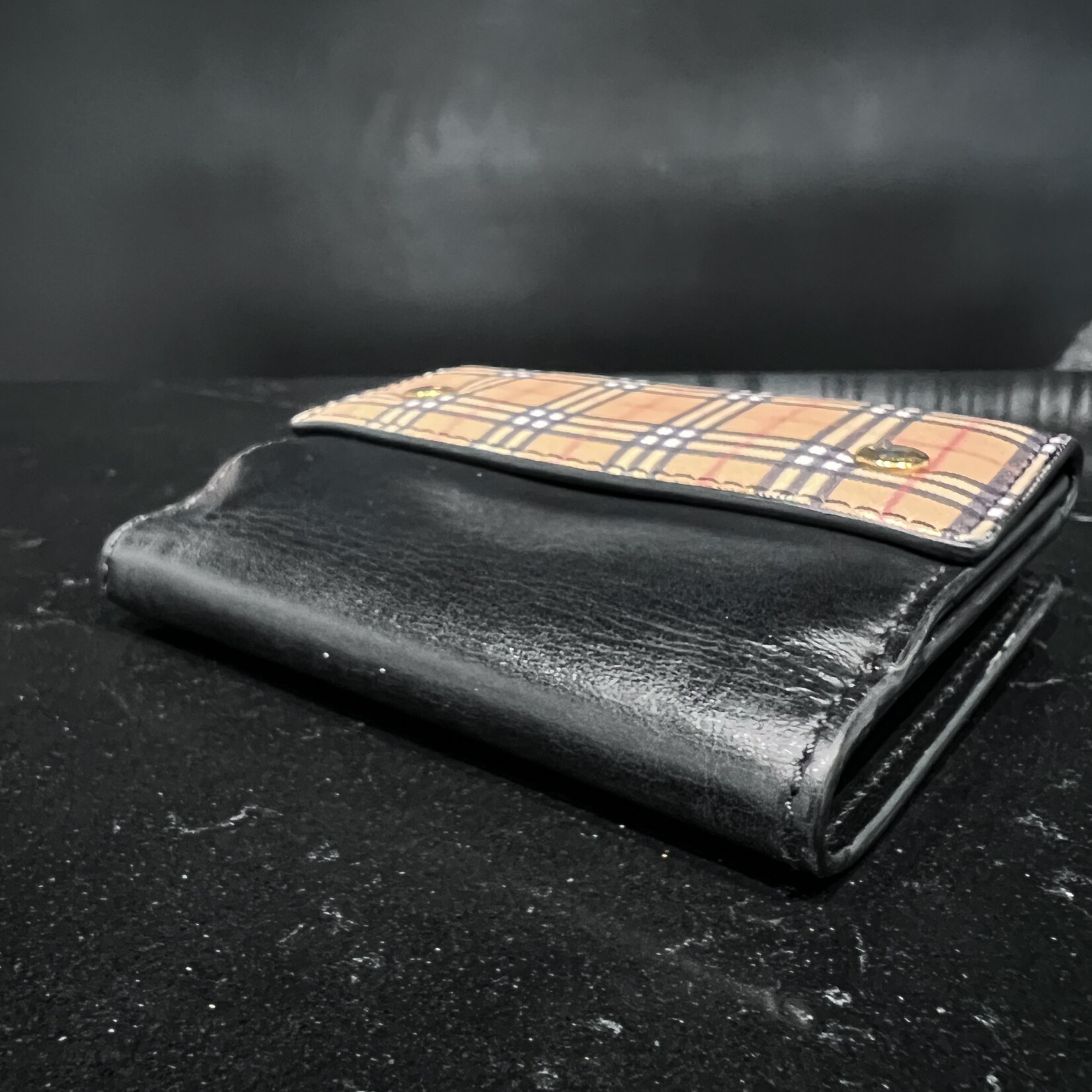 Burberry Burberry Black / Nova Check Coated Canvas Wallet