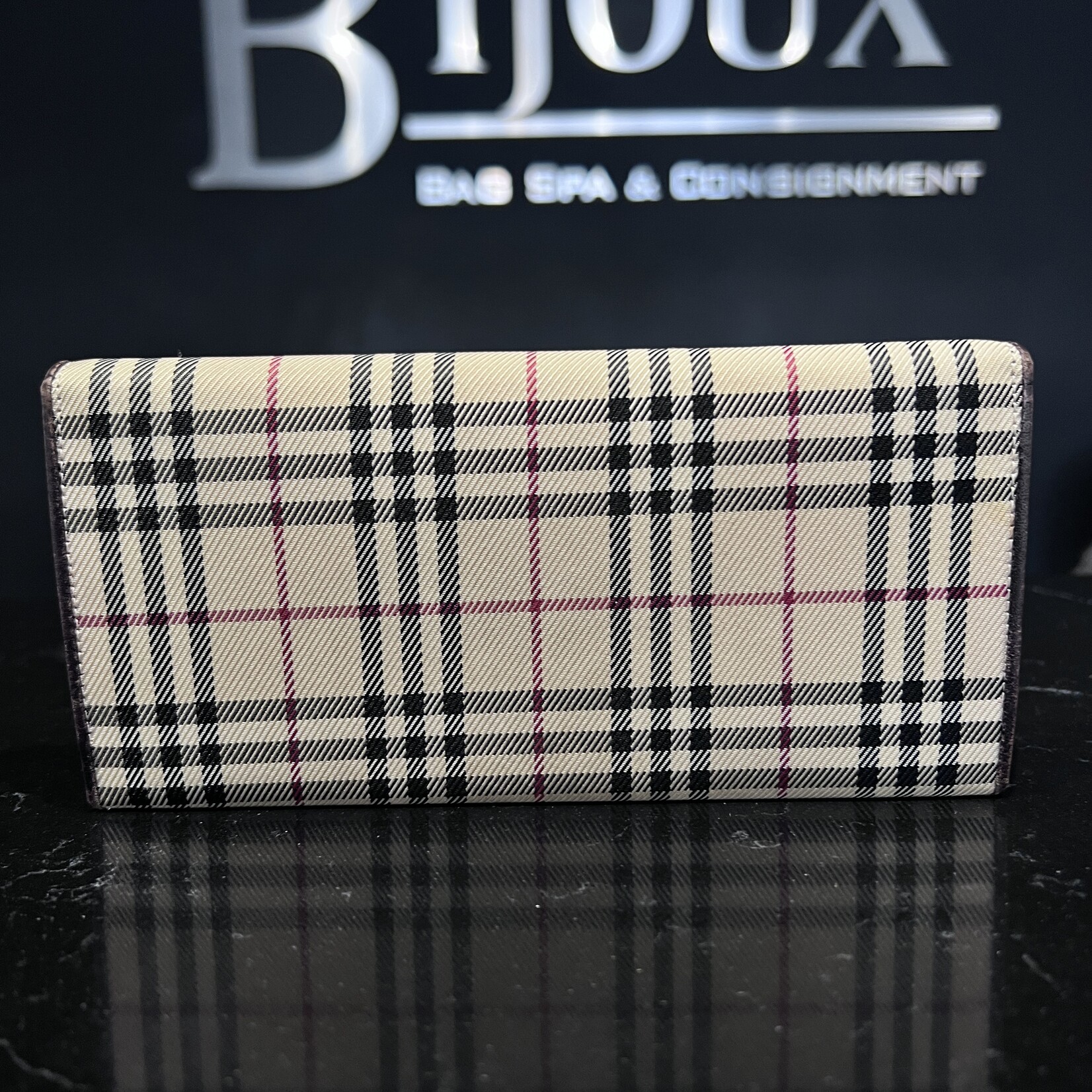 Burberry SOLD - Burberry Nova Check Bifold Long Wallet