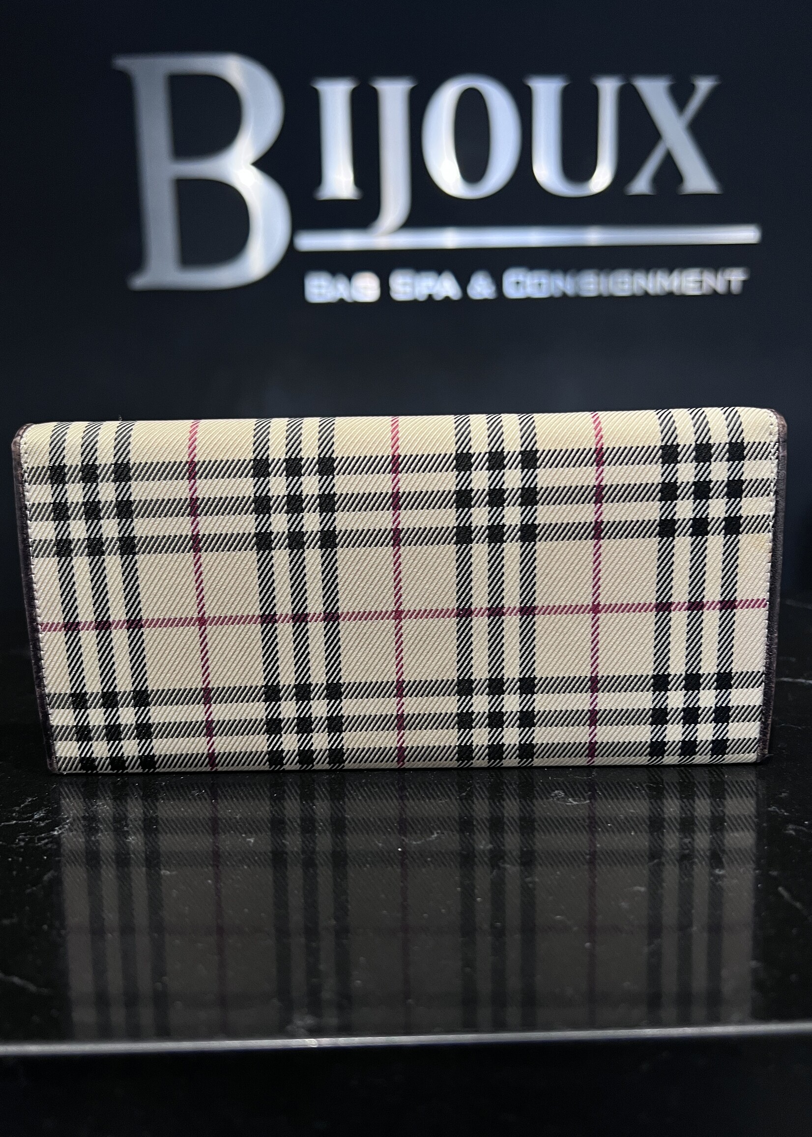 Burberry SOLD - Burberry Nova Check Bifold Long Wallet
