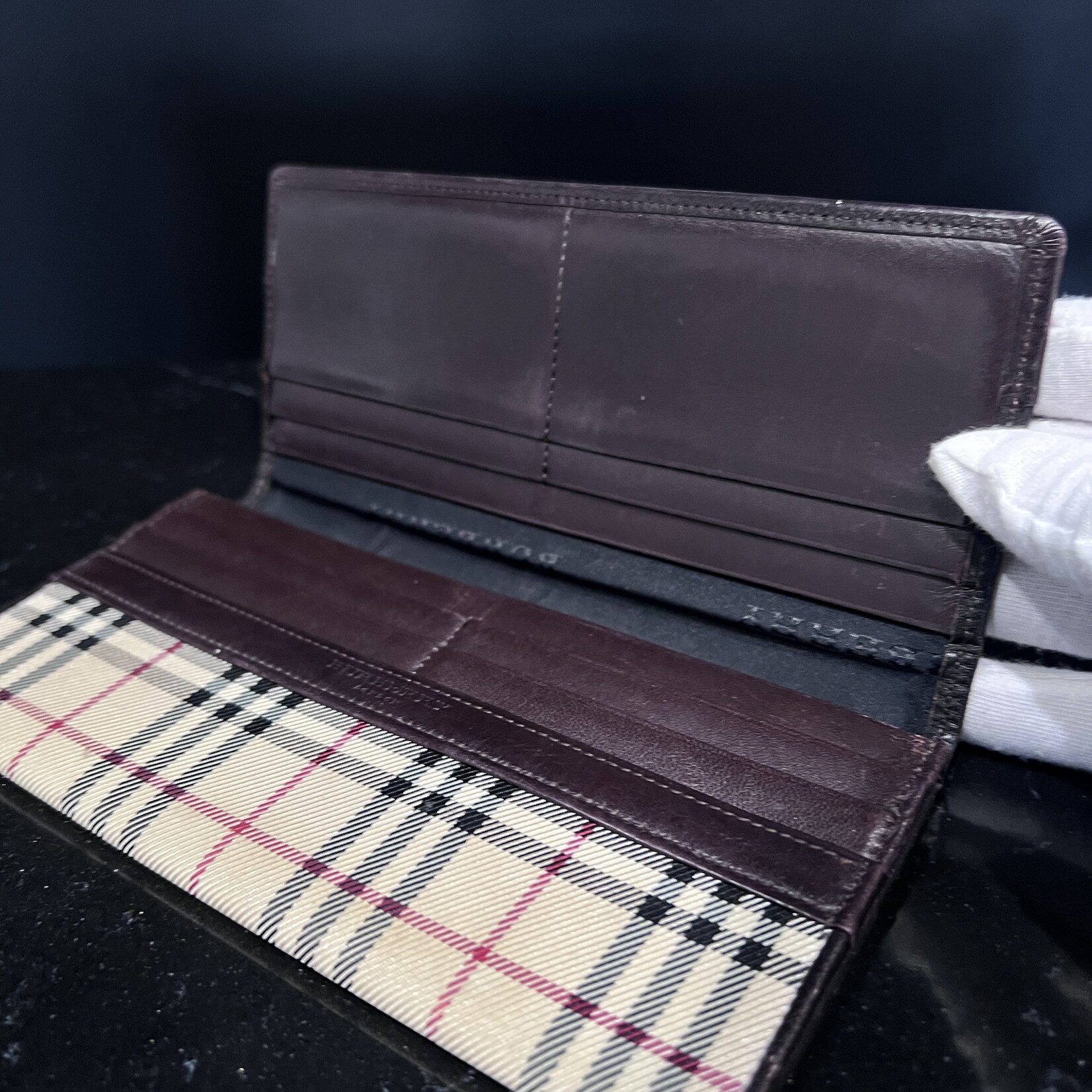 Burberry SOLD - Burberry Nova Check Bifold Long Wallet