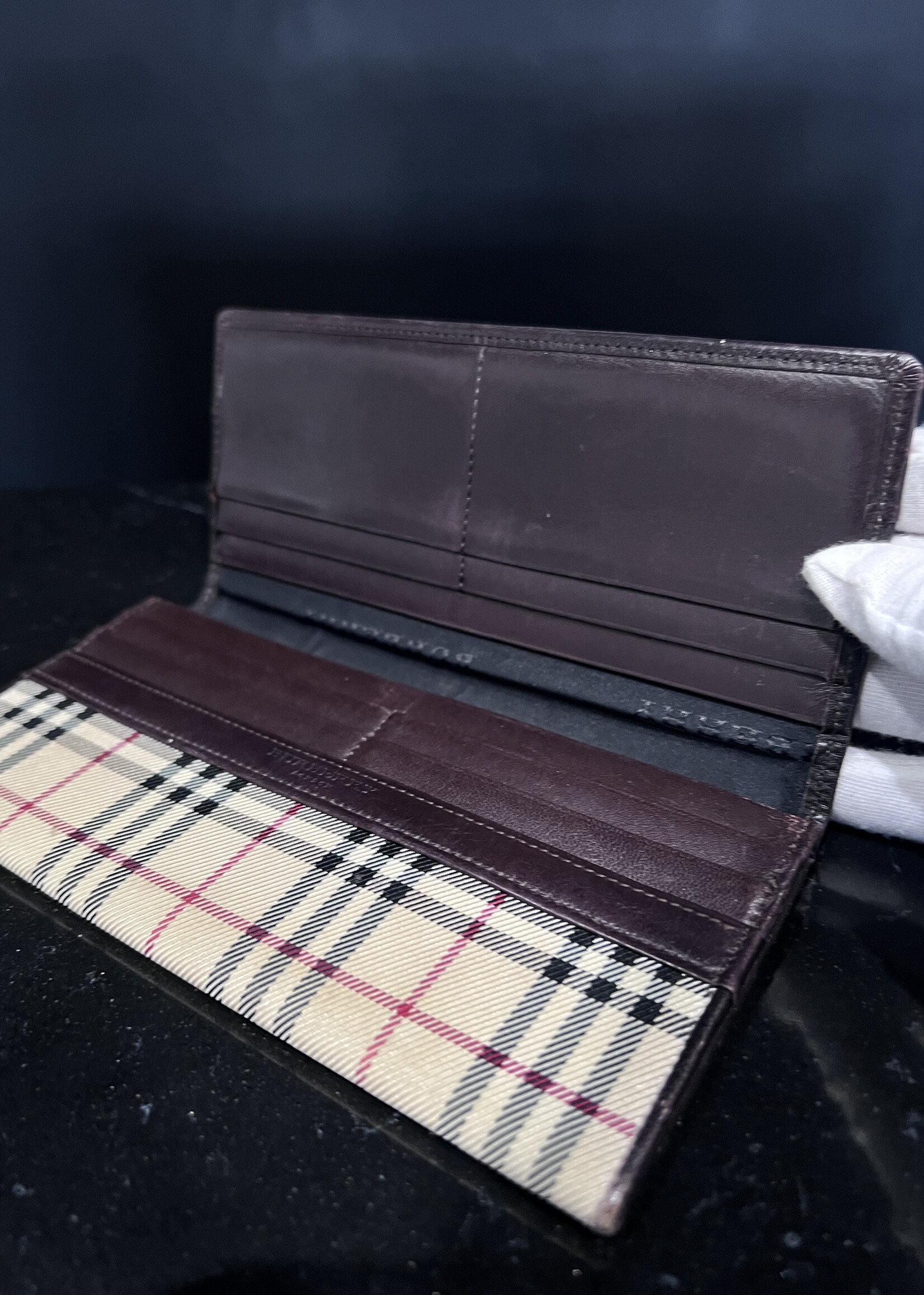 Burberry SOLD - Burberry Nova Check Bifold Long Wallet