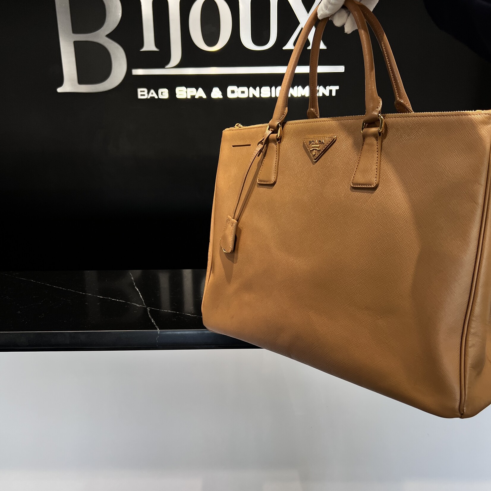 Prada SOLD - Prada Brown Saffiano Tote