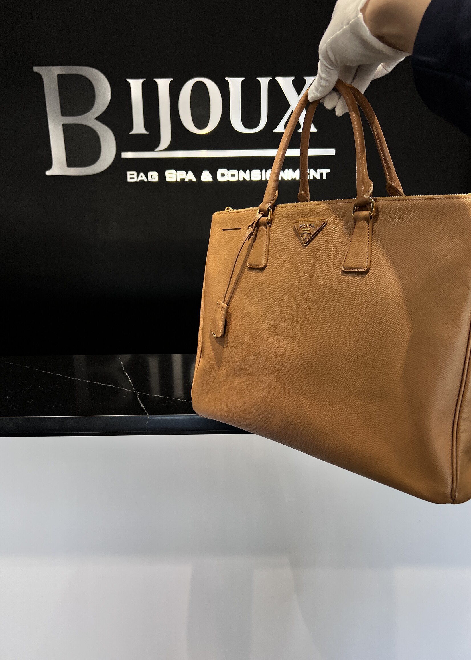 Prada SOLD - Prada Brown Saffiano Tote