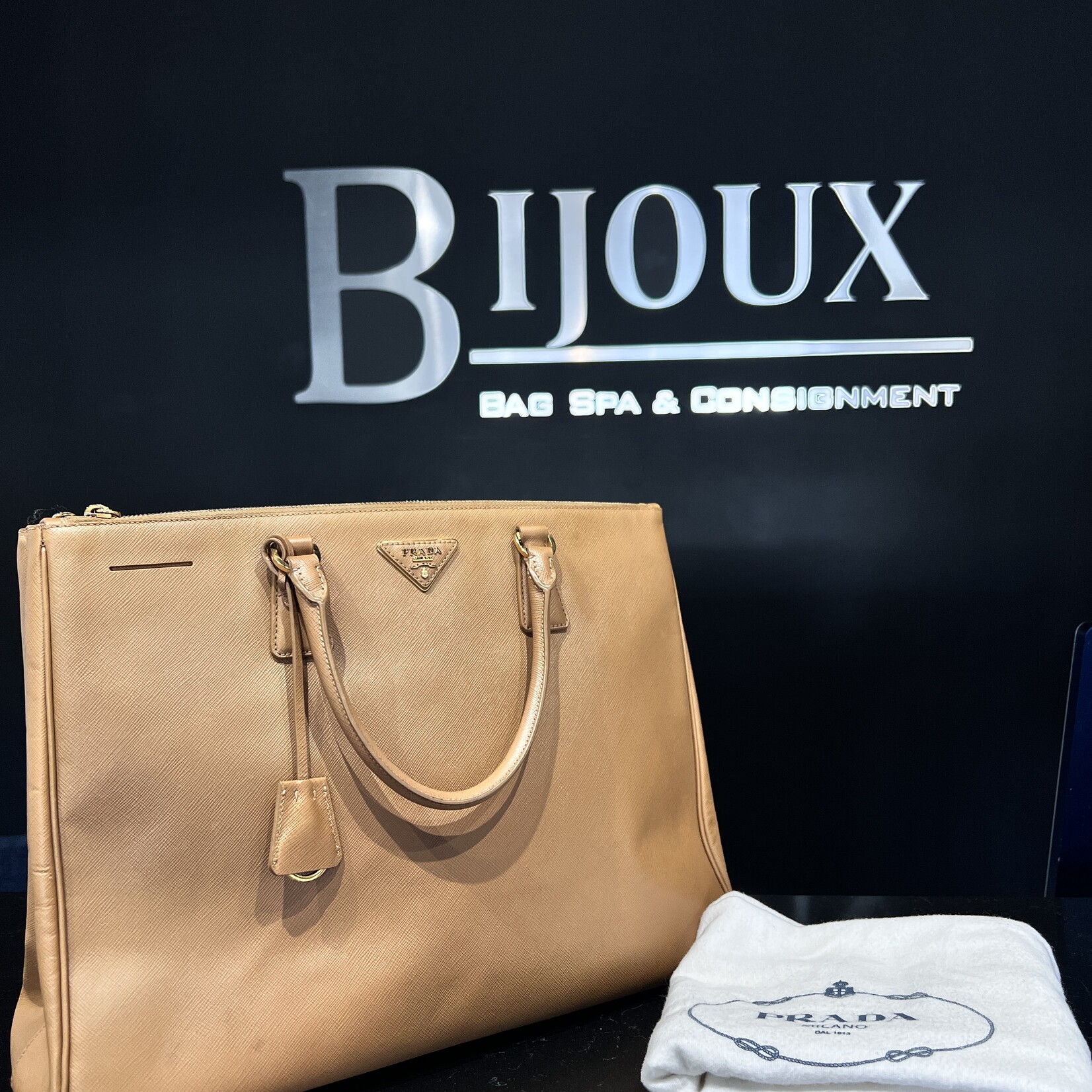 Prada SOLD - Prada Brown Saffiano Tote