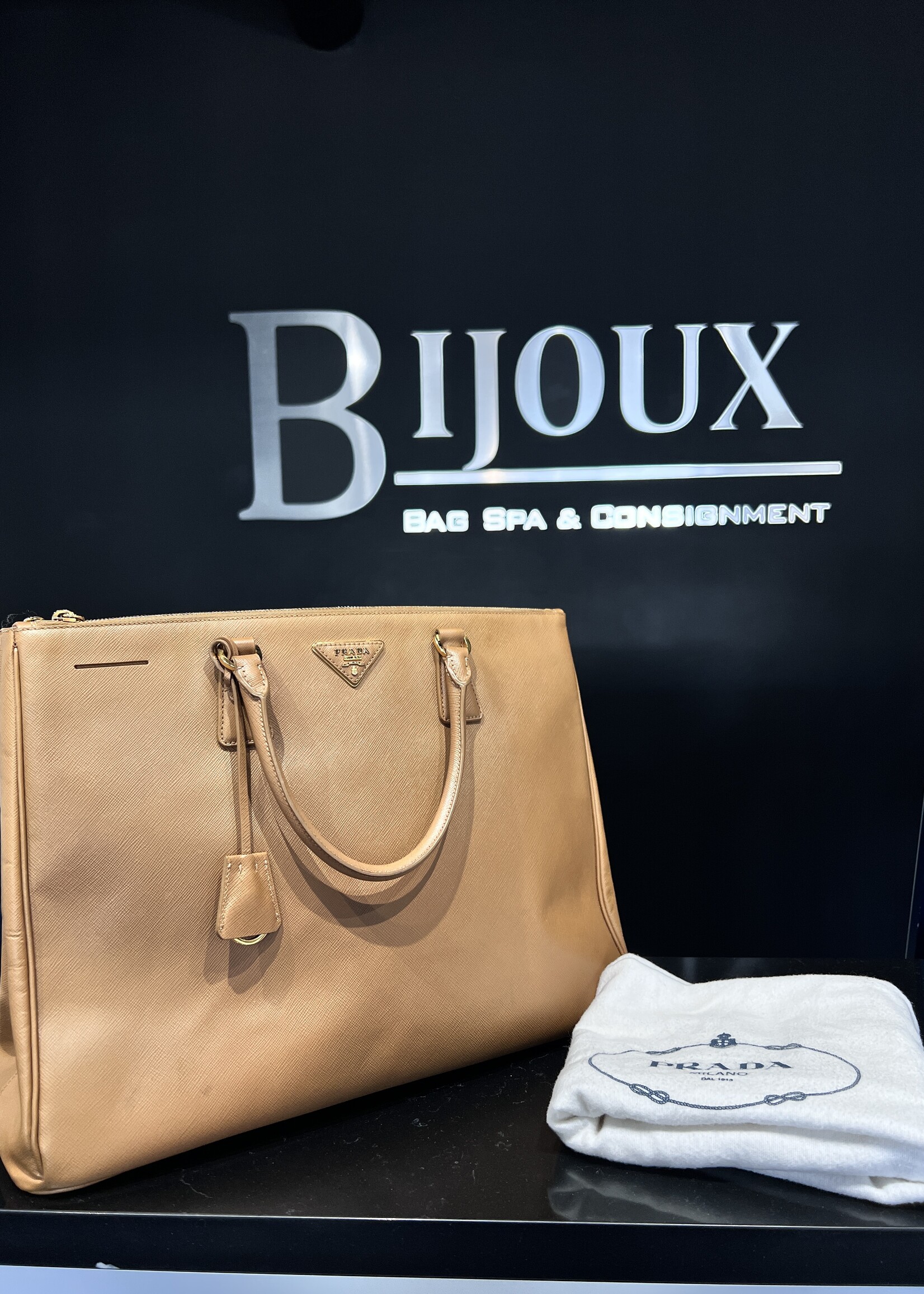 Prada SOLD - Prada Brown Saffiano Tote